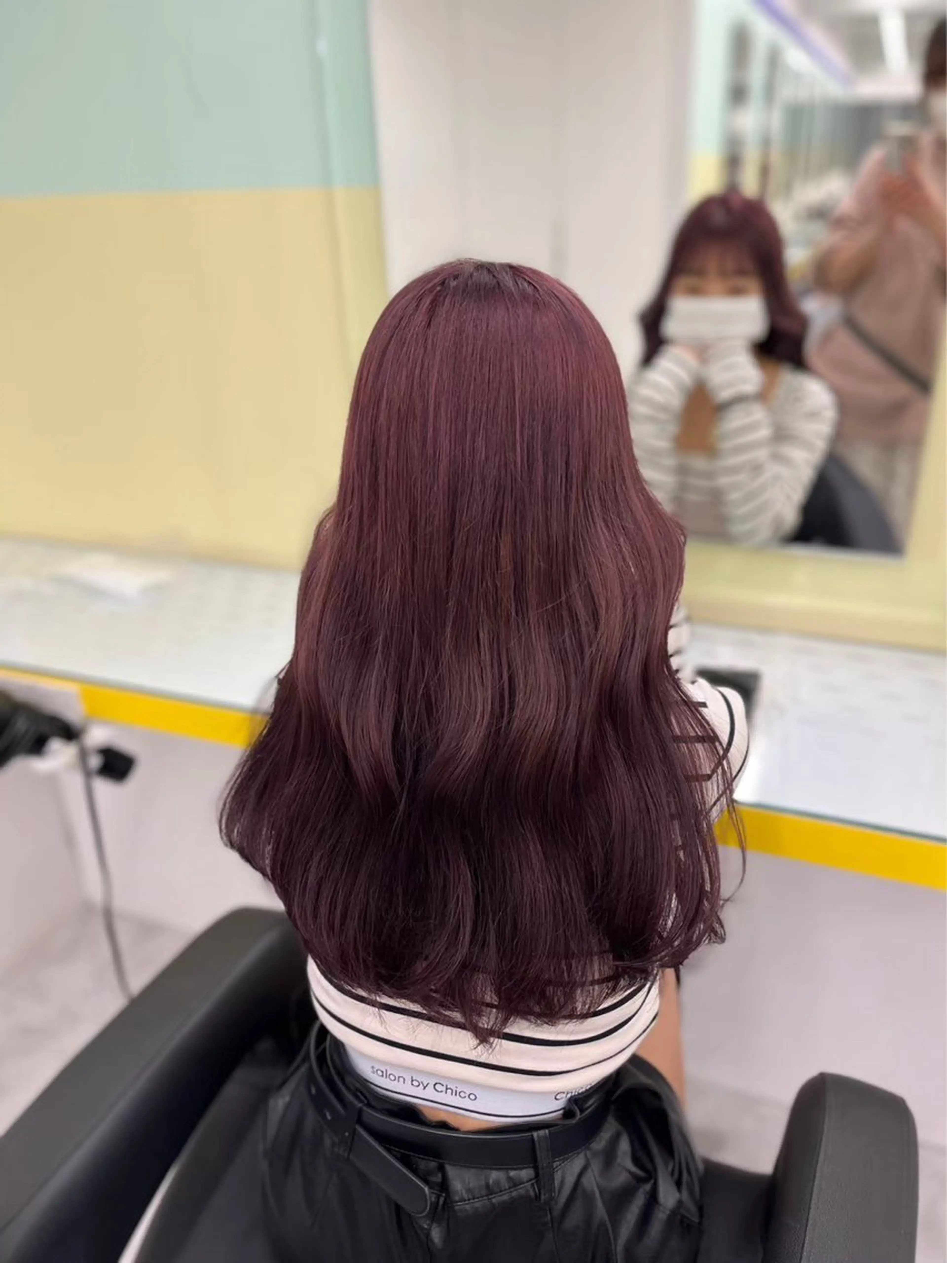 ロング カラー カシス ピンクカラー 💖トレンド春夏 カラー💖FUTAのヘアスタイル