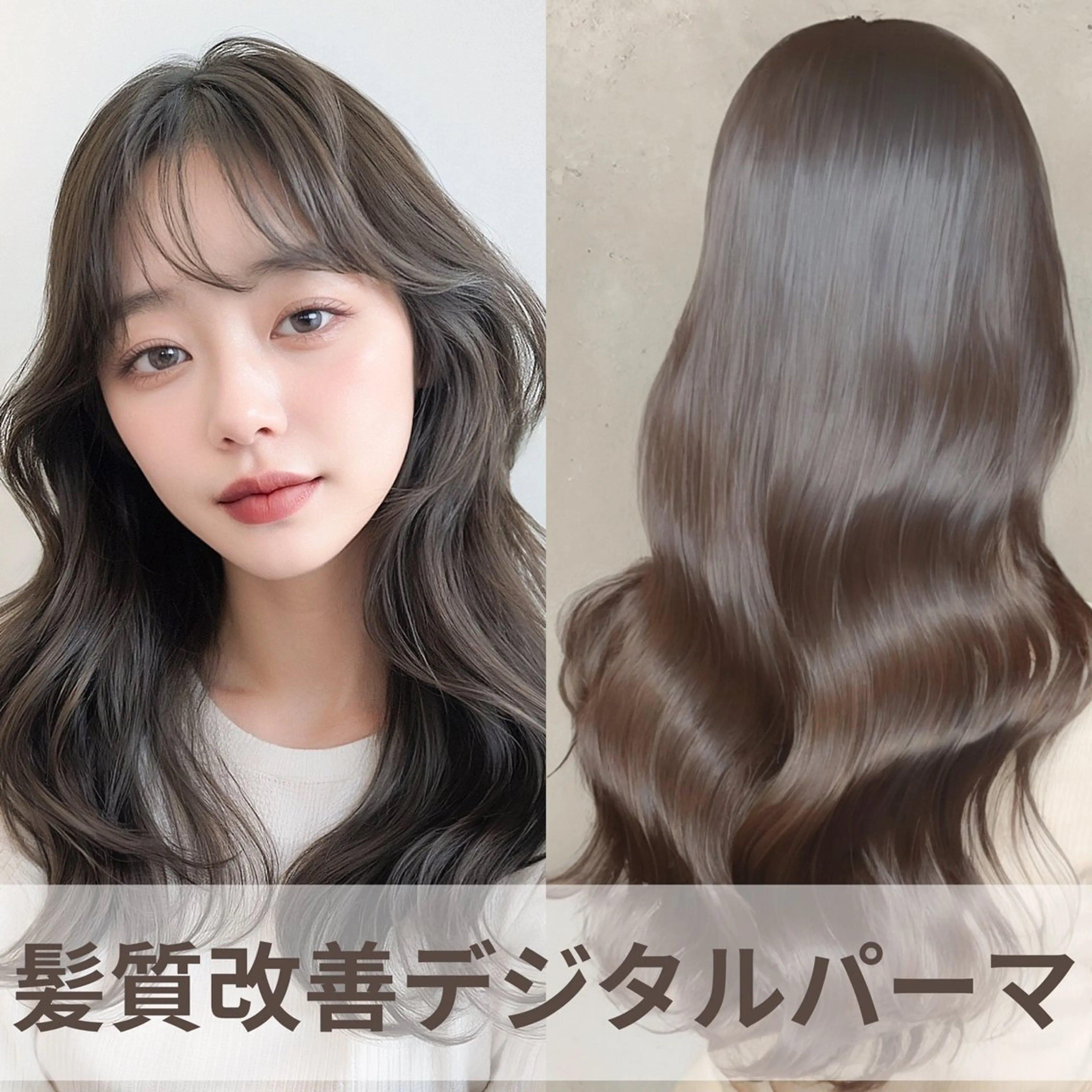 ロング パーマ 髪質改善韓国コテ巻き パーマ/城井友輔のヘアスタイル