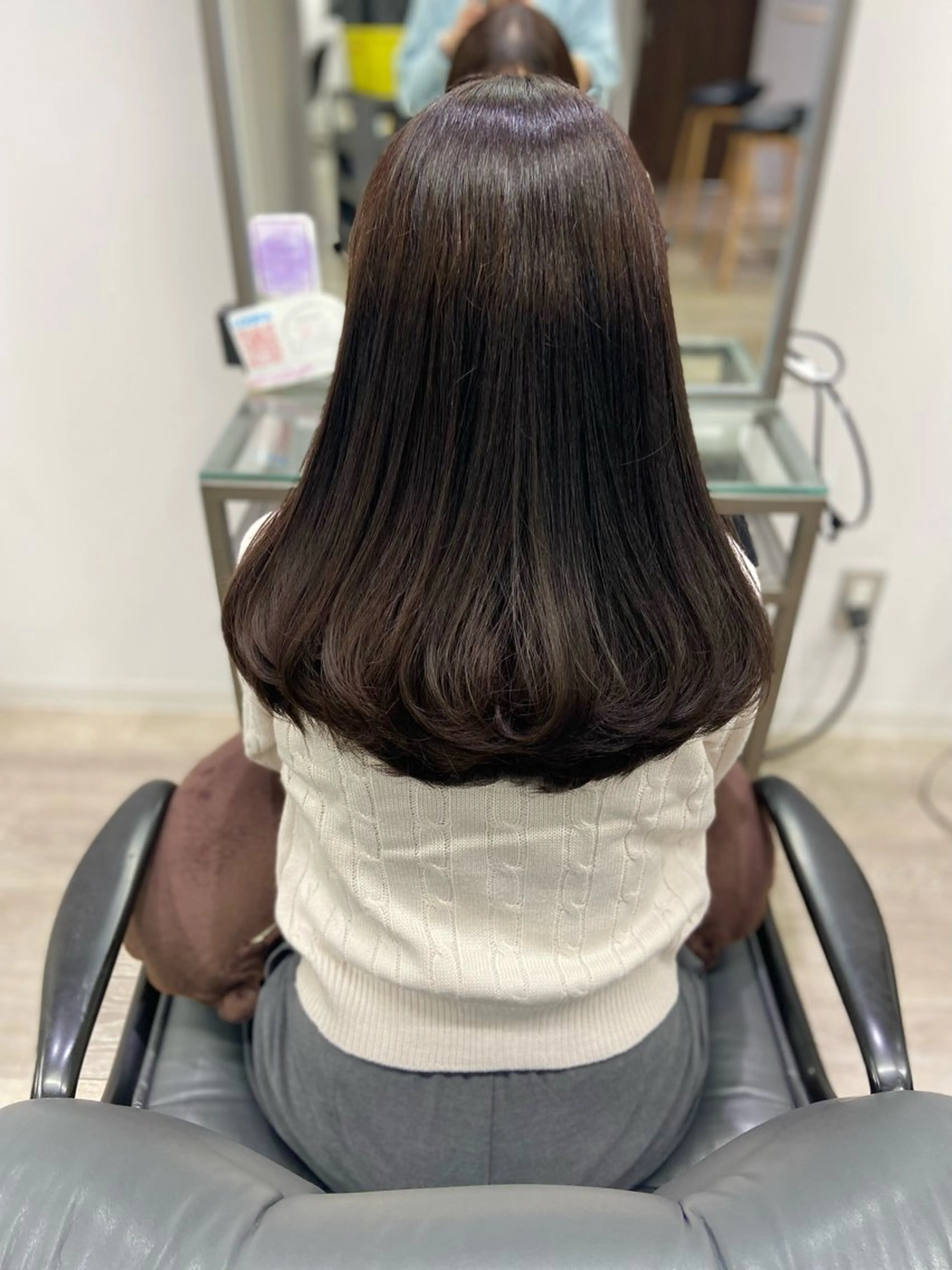 カラー ブラウンカラー ショコラブラウン 髪質改善 ヘアカラー トリートメント 山下 穂嘉のヘアスタイル