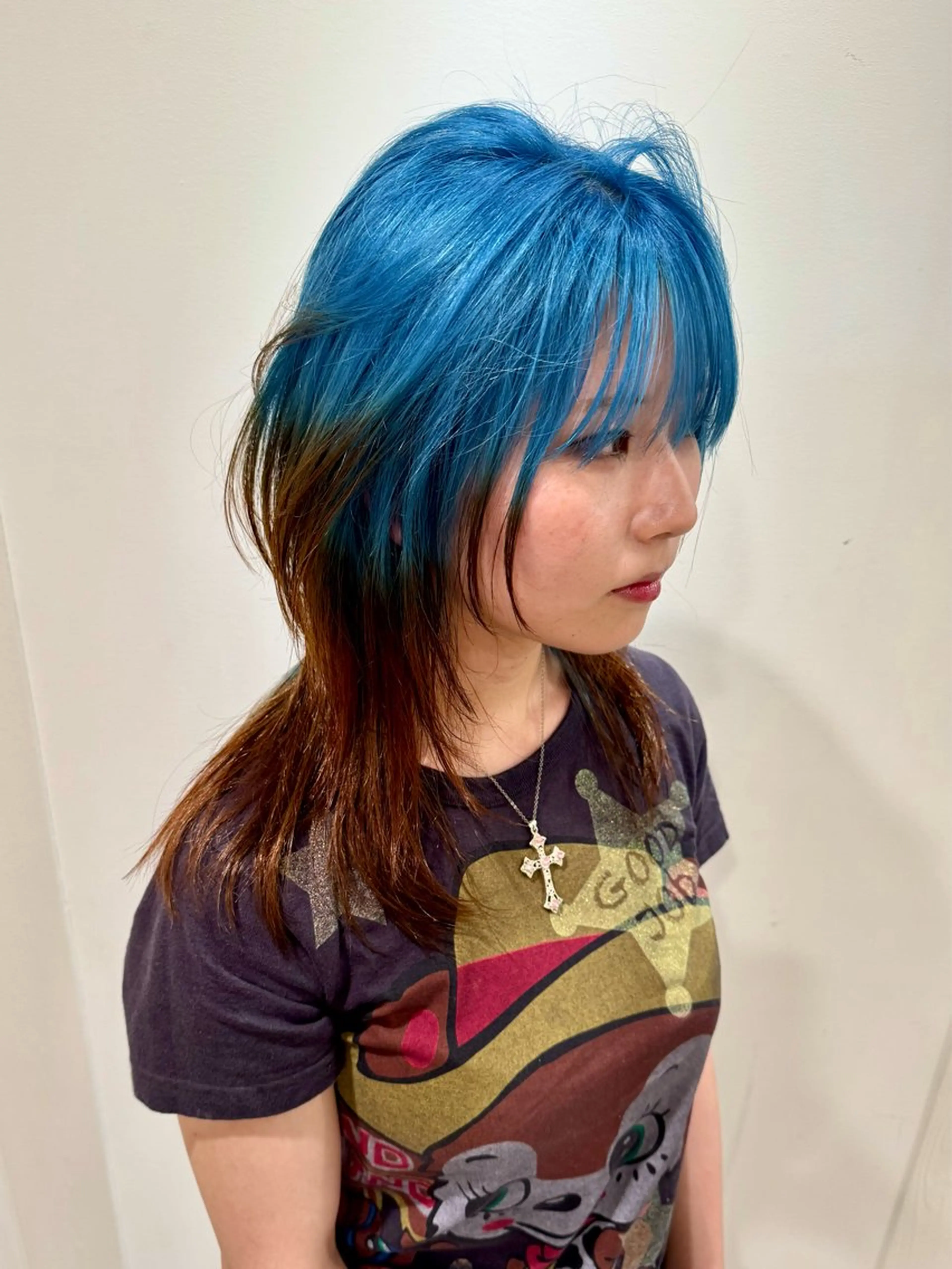 ロング ハッシュカット レイヤーカット ウルフカット カット ヘアカラー トリートメント ハイトーン/レイヤー /ウルフ⭐️永田⭐️のヘアスタイル