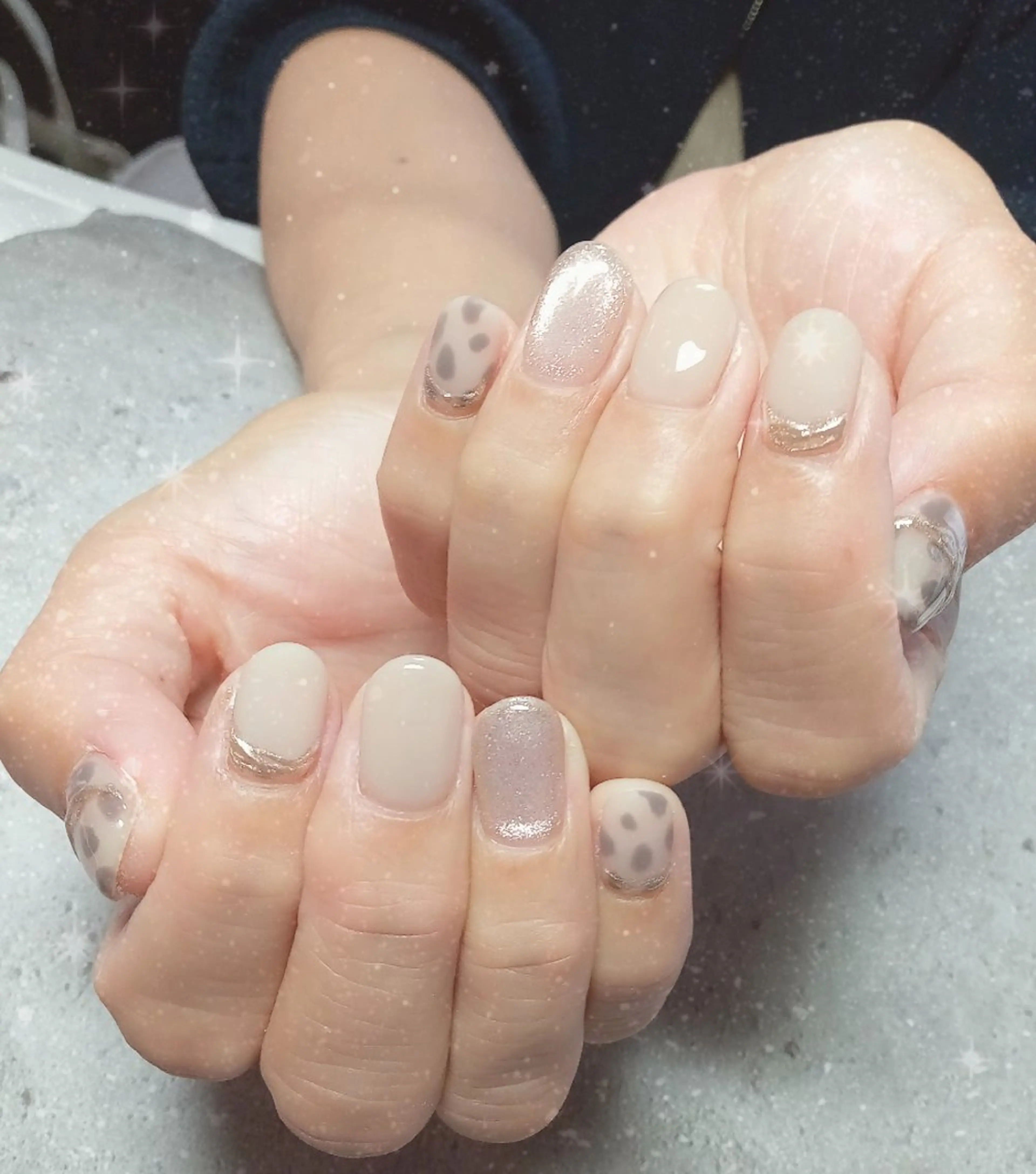 ネイル アニマル柄 キラキラネイル マグネットネイル マットネイル ミラーネイル ハンドネイル flure de neige yukiのネイルデザイン