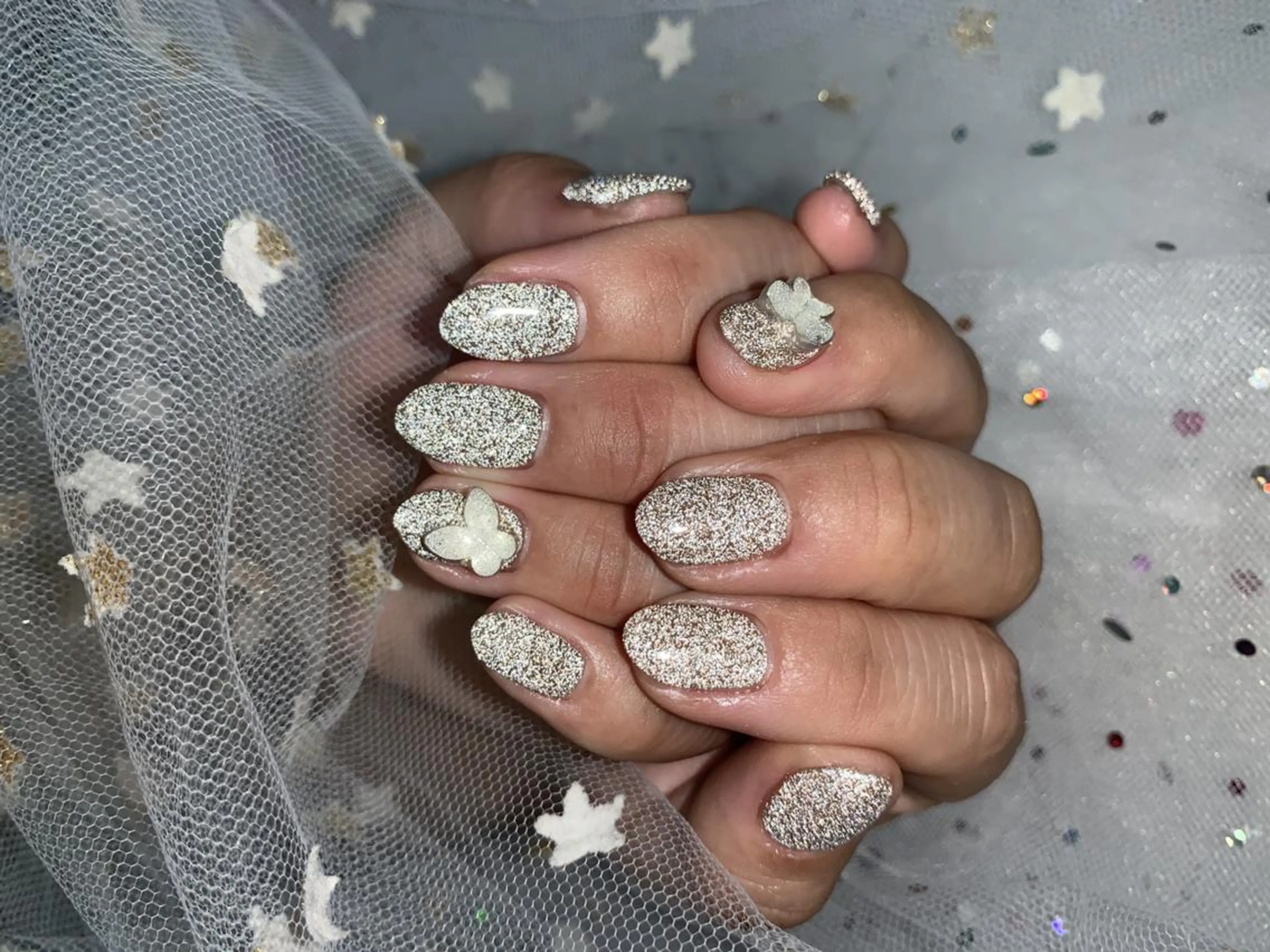 ネイル フラッシュネイル 🦋ネイルサロン ブラン🌈ゆりのネイルデザイン