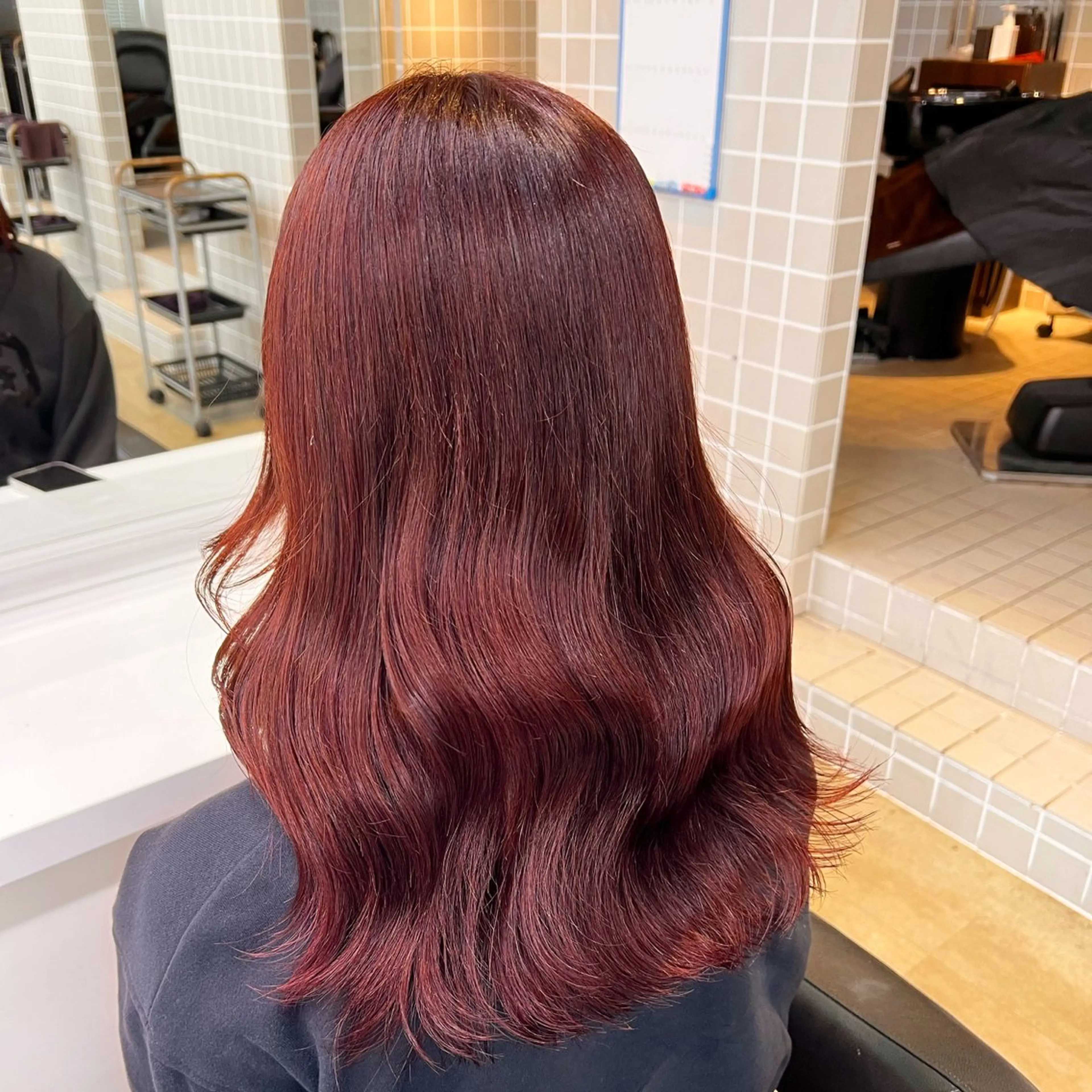 セミロング カラー 💖札幌カラー 指名No.1💖玲奈のヘアスタイル