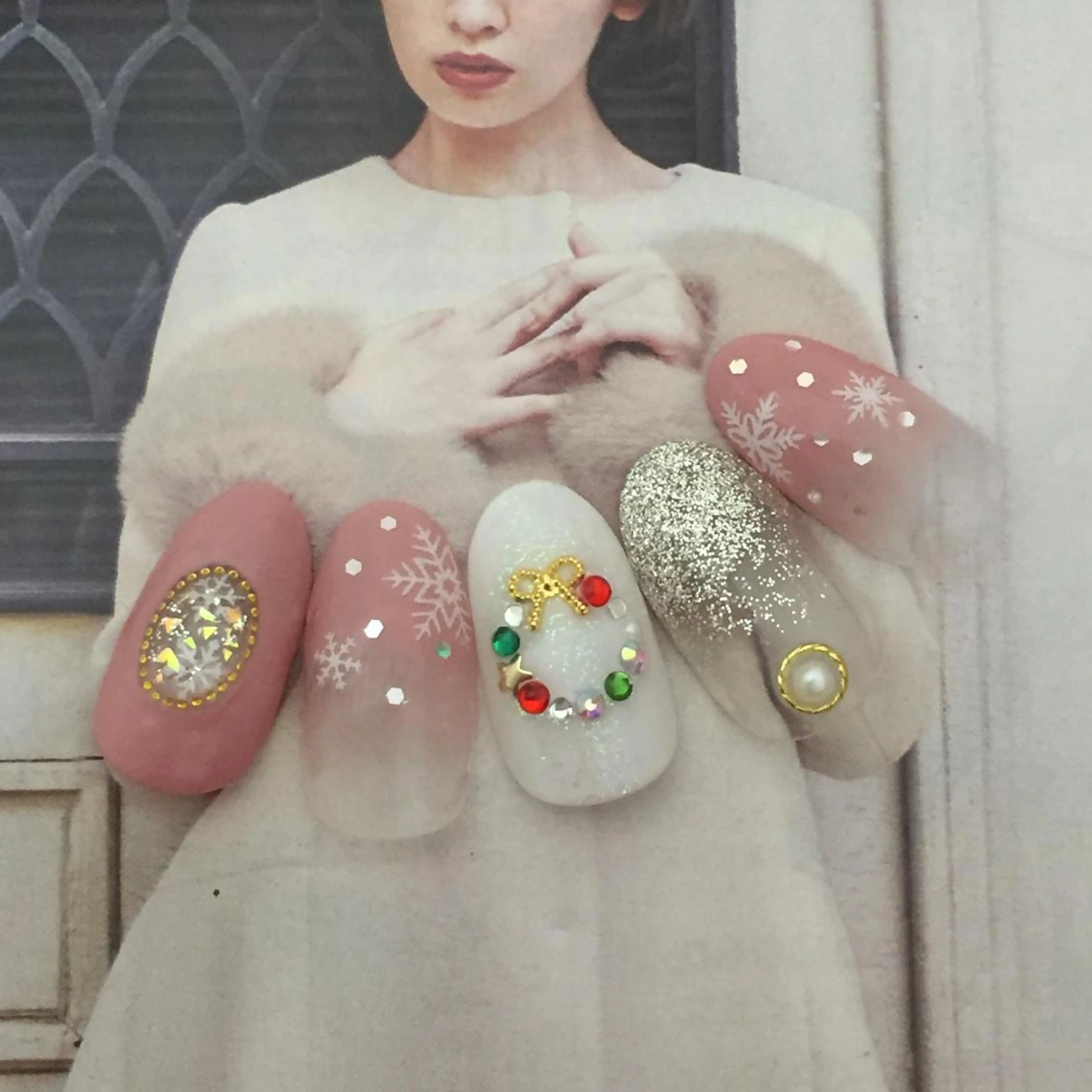 ネイル 冬ネイル クリスマス Sympa 𝓜iwako🐰ᩚのネイルデザイン