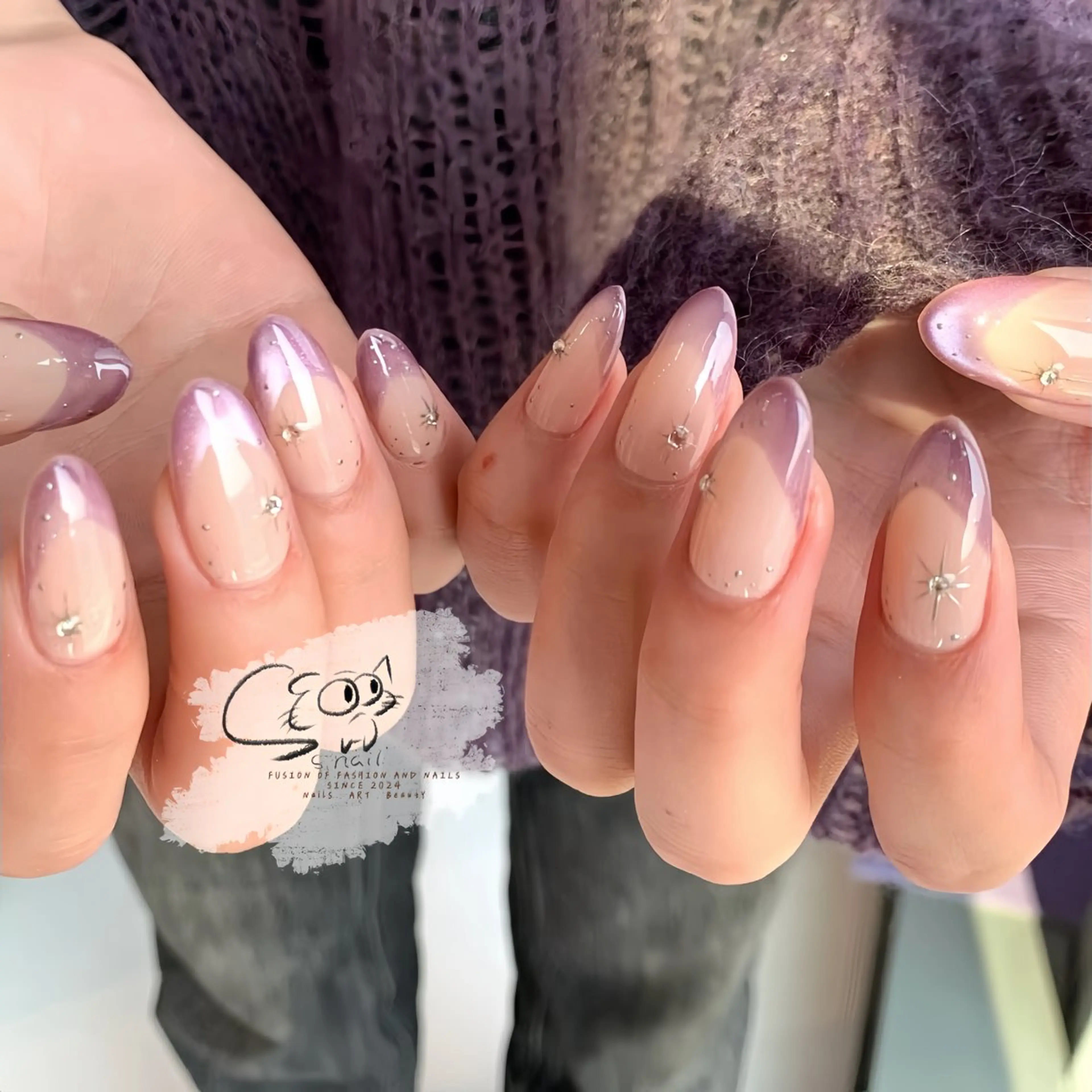 ネイル チークネイル フレンチネイル グラデーション マグネットネイル ワンカラーネイル S.nail _のネイルデザイン