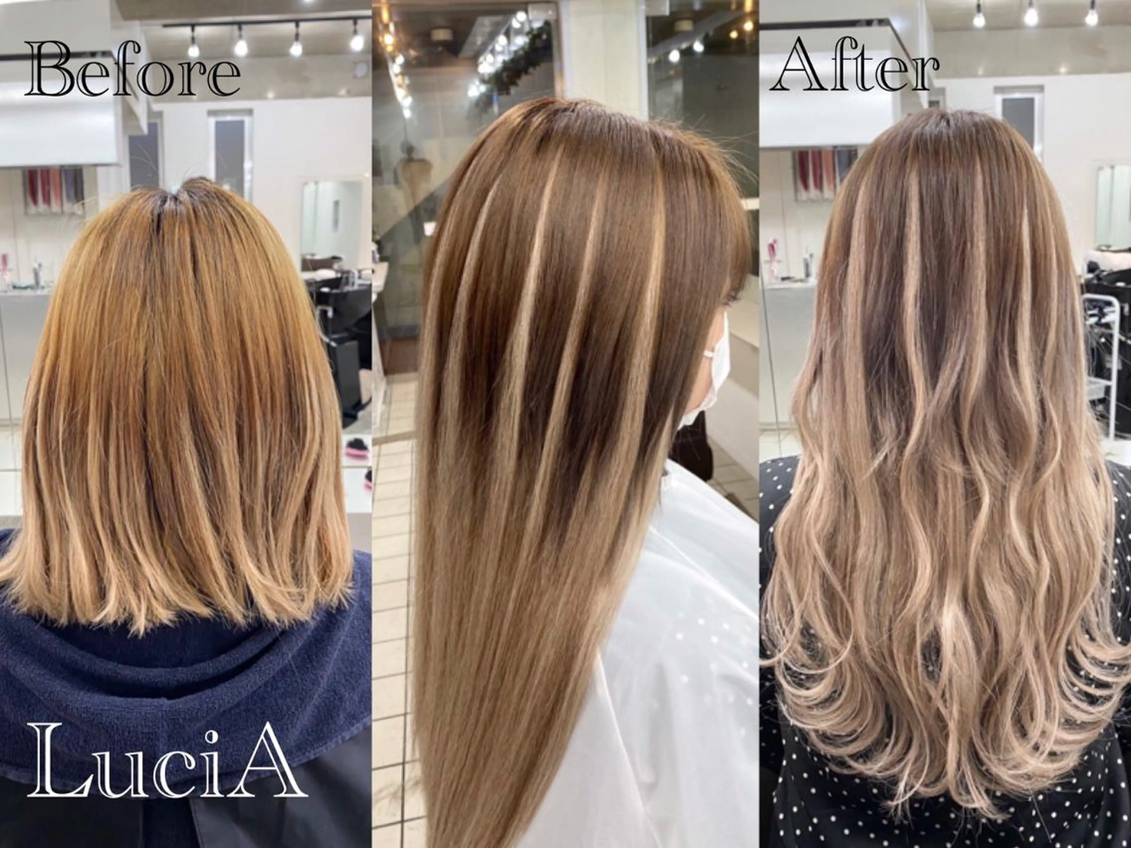 ロング カラー ヘアアレンジ トリートメント LuciA/エクステ カラーのヘアスタイル