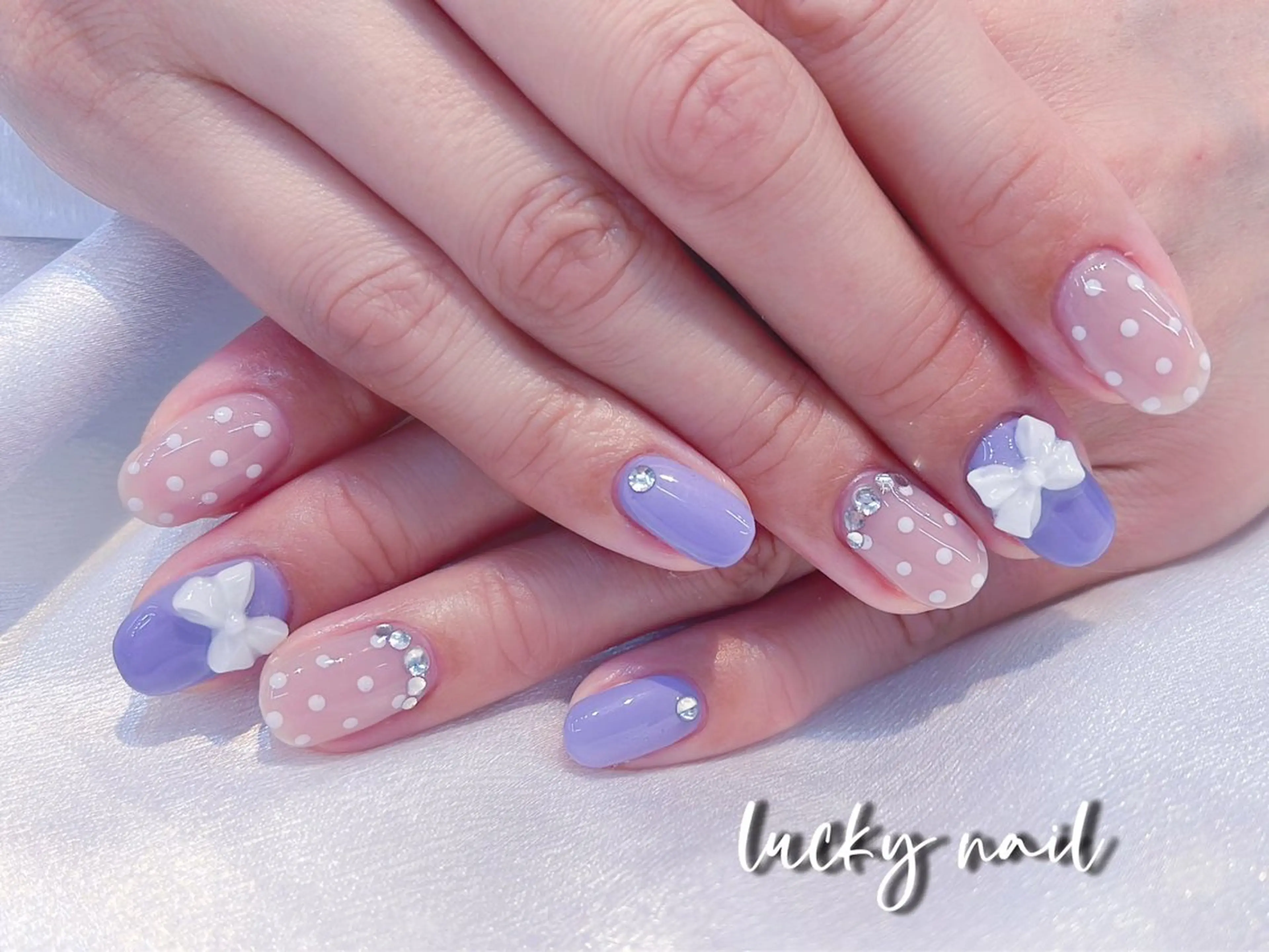 ネイル アートネイル チークネイル 長さ出し ジェルネイル マグネットネイル Lucky nail 小林和希のネイルデザイン