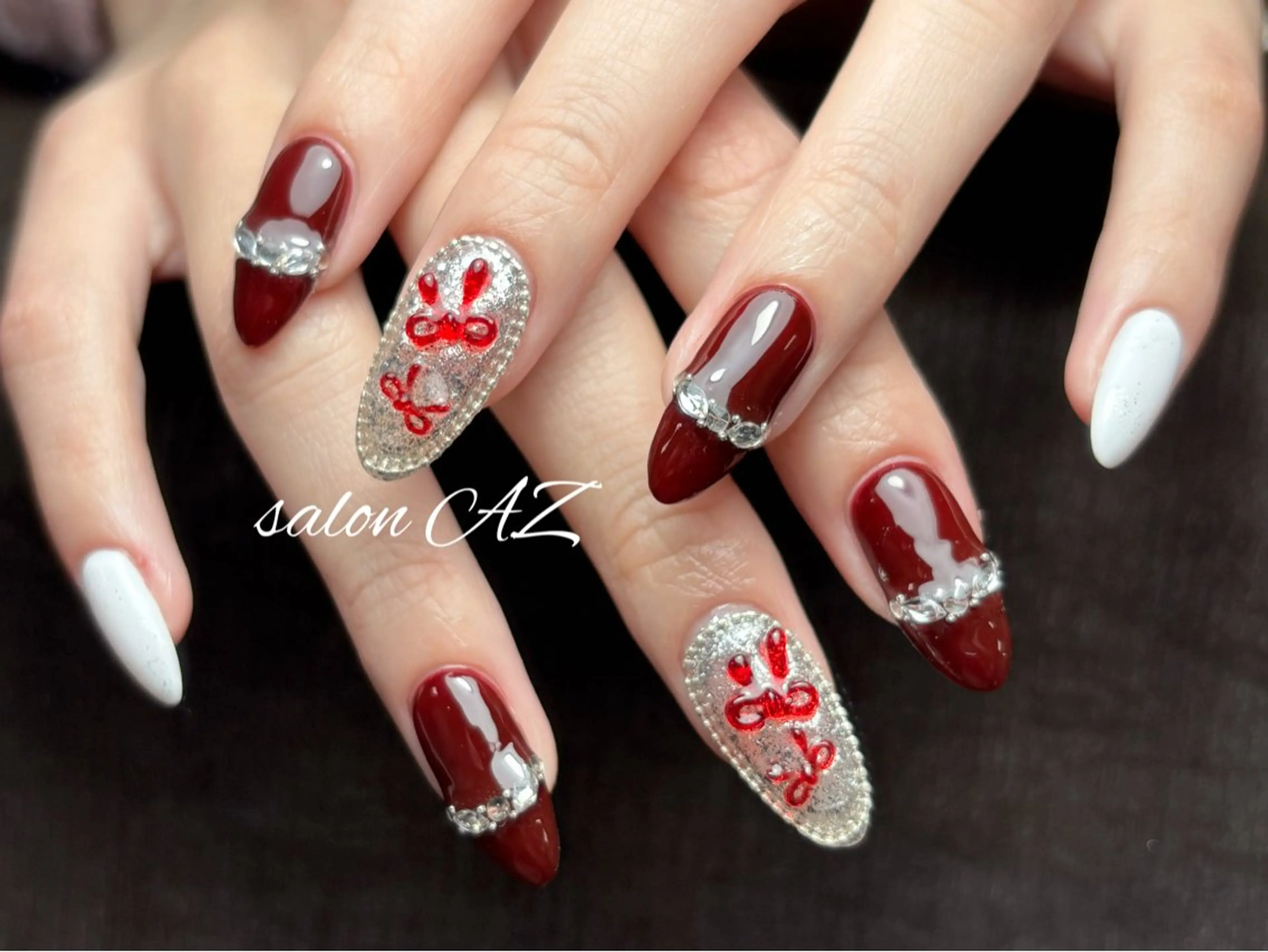 ネイル アートネイル 長さ出し フットネイル フレンチネイル ジェルネイル ハンドネイル salon AZのネイルデザイン