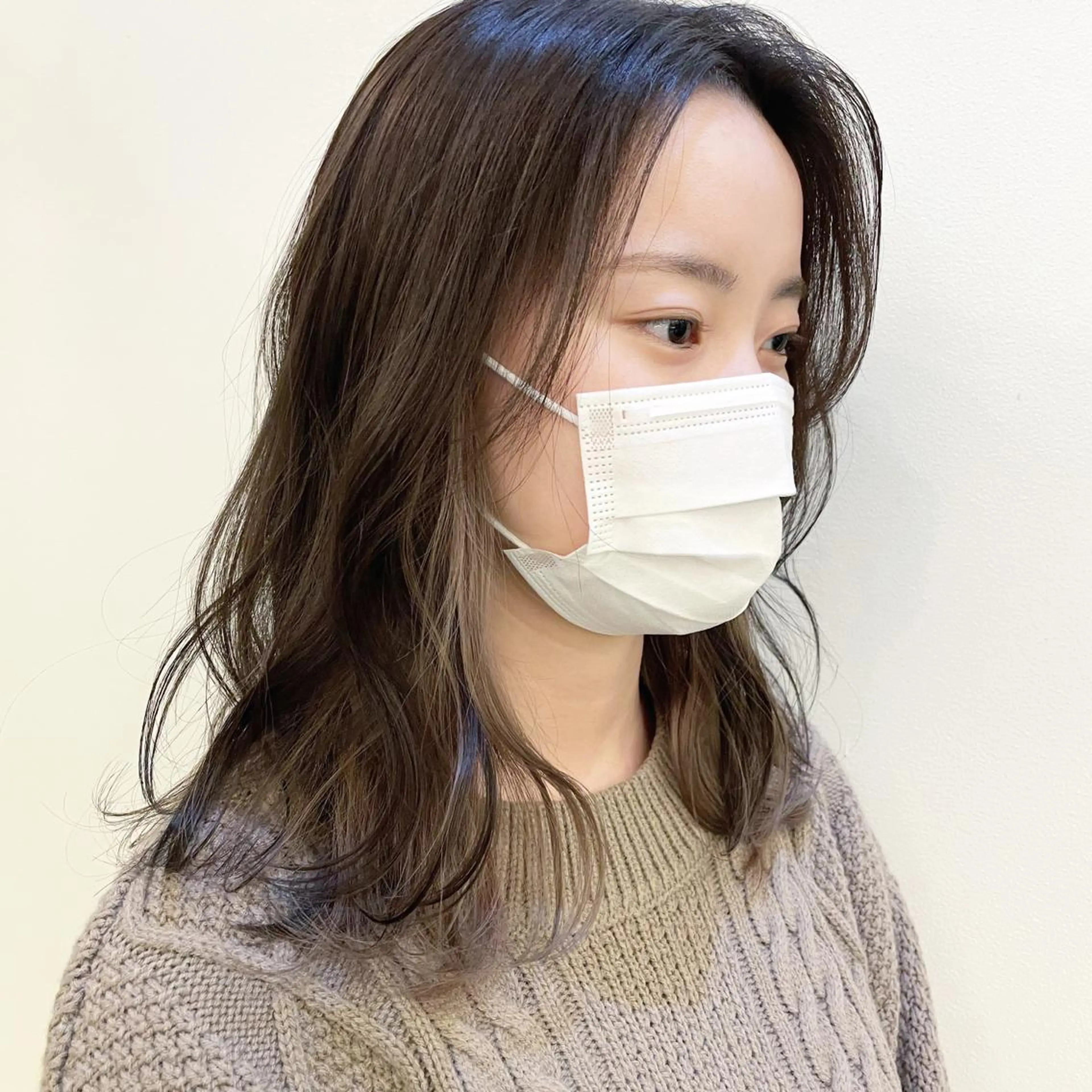 ミディアム カット ヘアカラー トリートメント 嶋佐 昌大 シマサマオのヘアスタイル