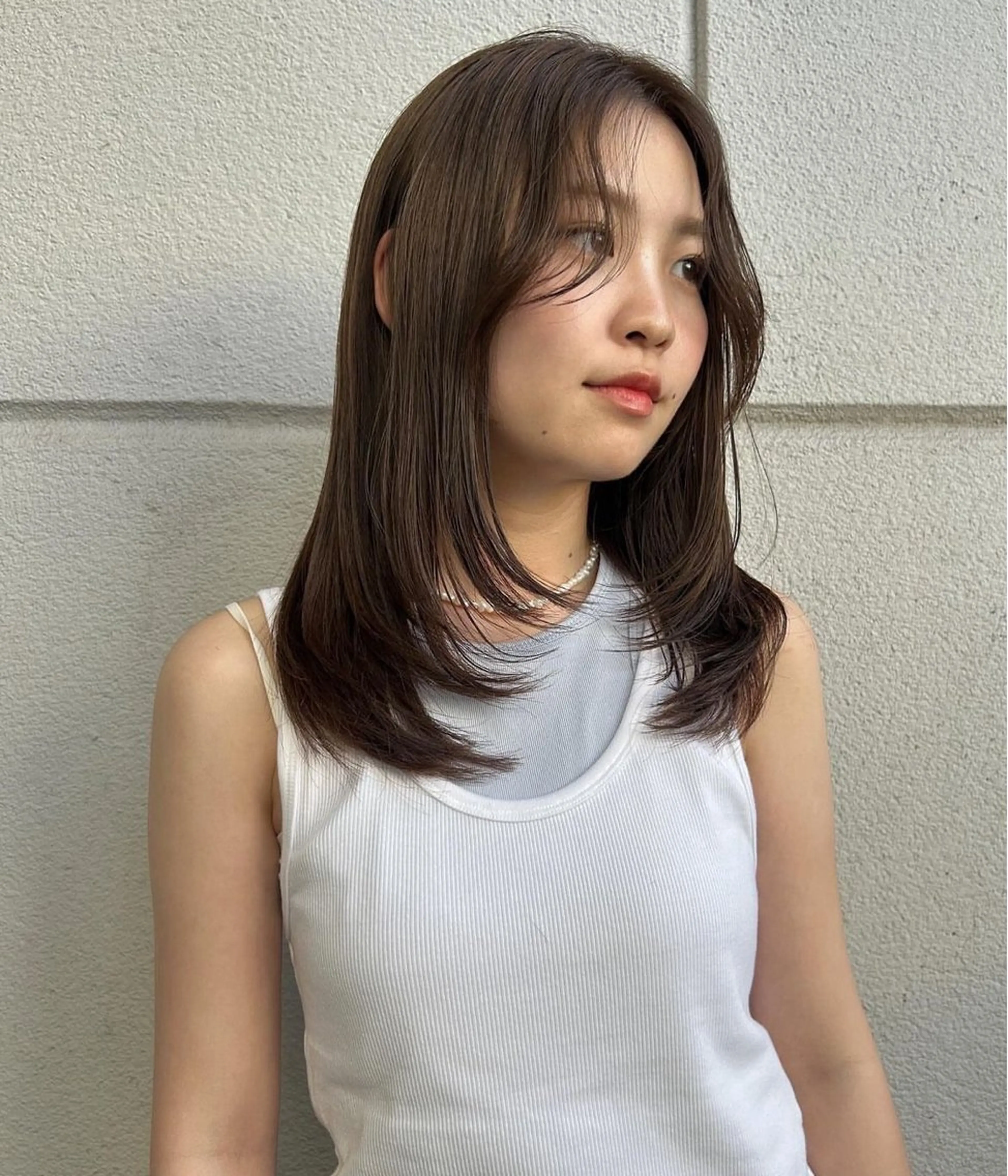 セミロング カラー tomu/大名/艶髪 髪質改善/透明感のヘアスタイル