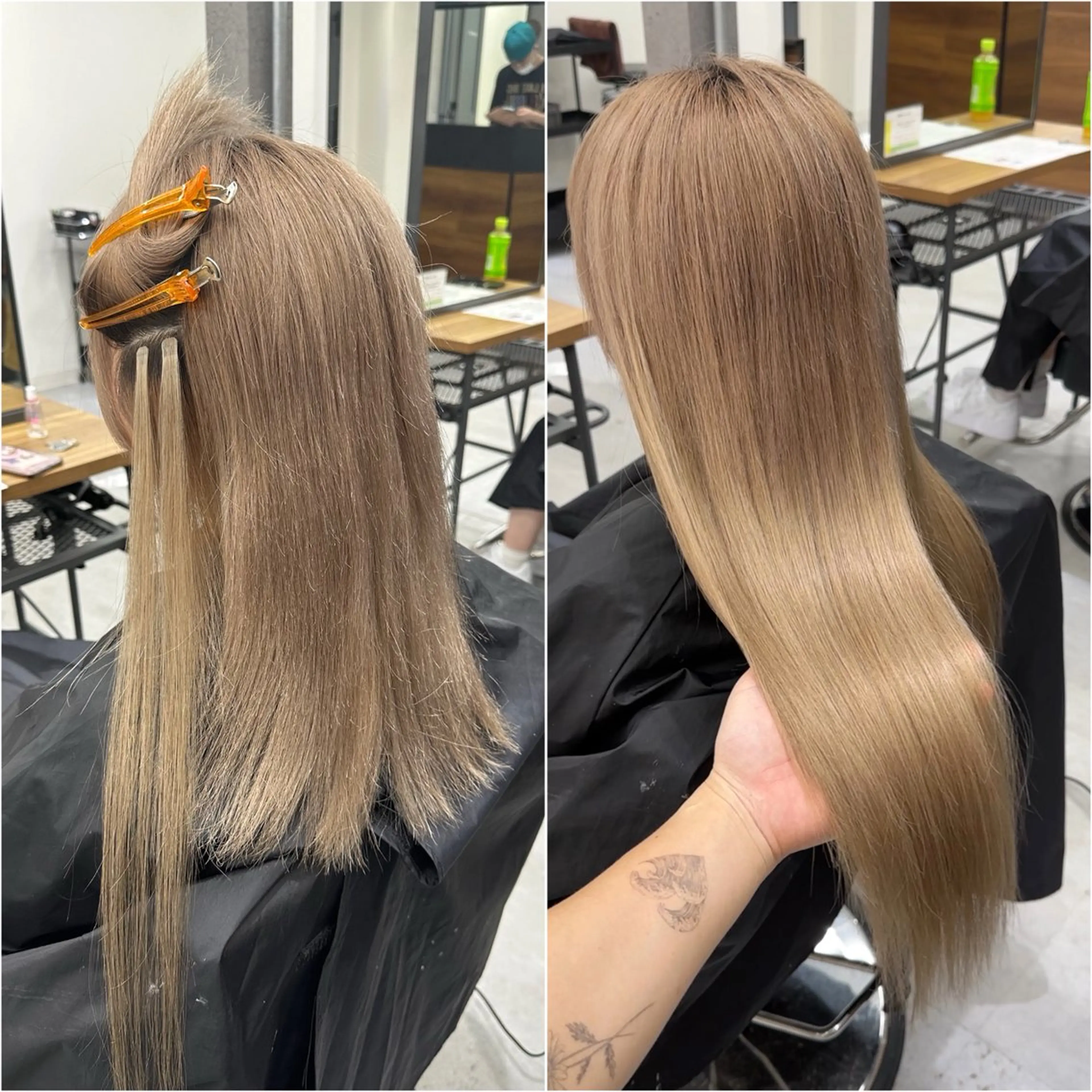 ロング カラー シールエクステ エクステ KEISUKE🐶 カラー✨エクステのヘアスタイル