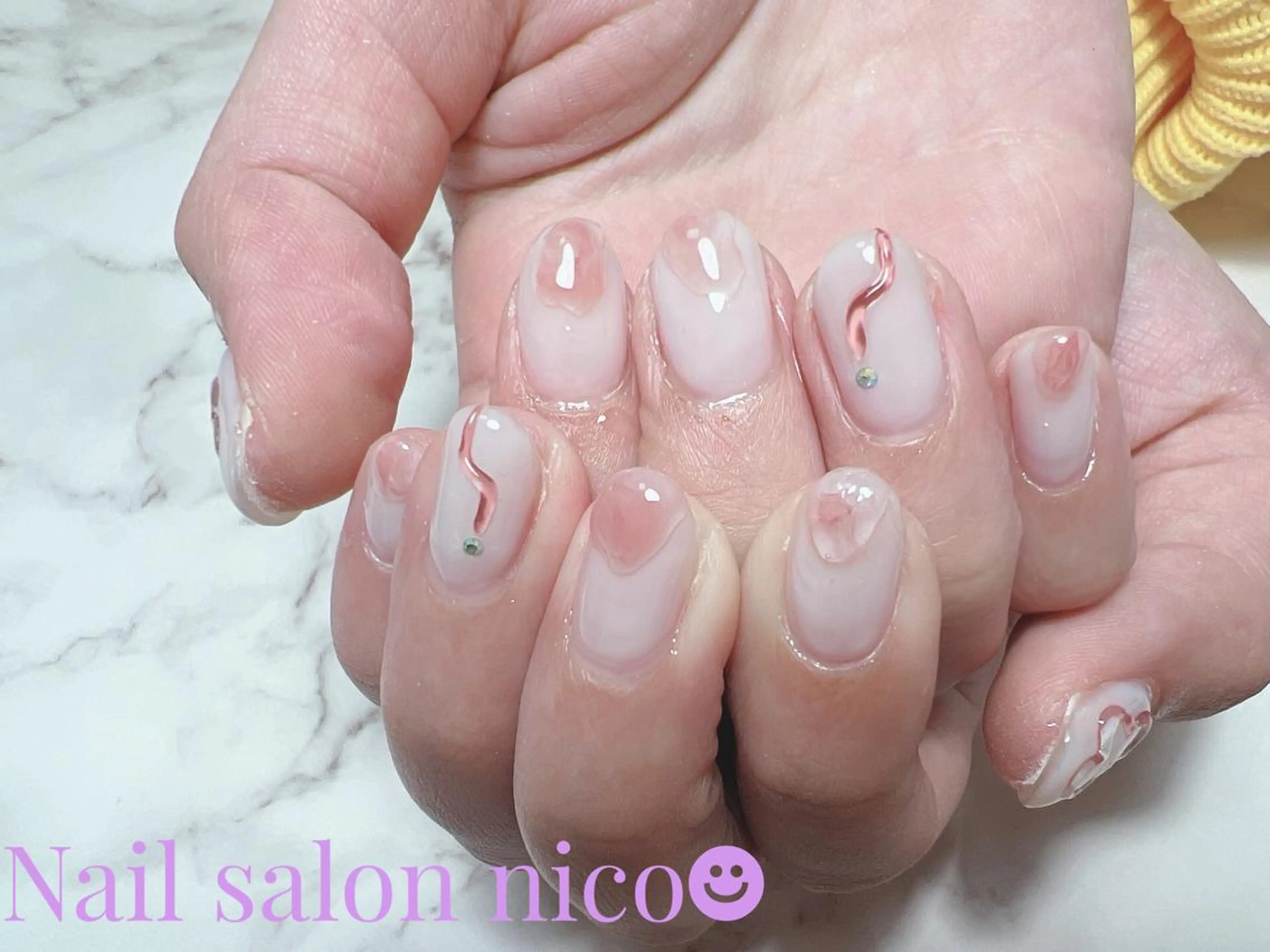 ネイル 持ち込み 春ネイル ハンドネイル Nail salon nico☻のネイルデザイン