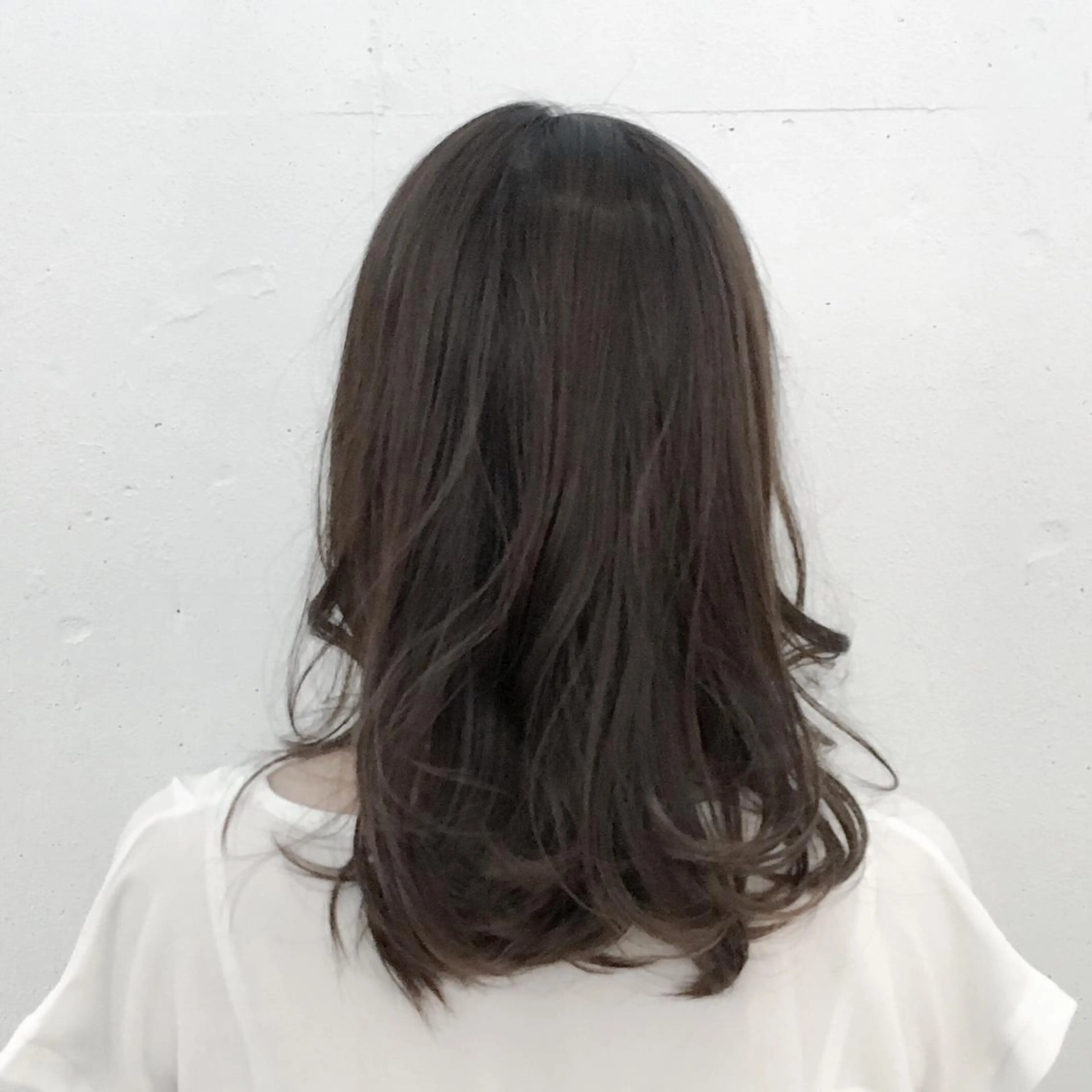 セミロング カラー パーマ ヘアカラー トミタ アツシのヘアスタイル