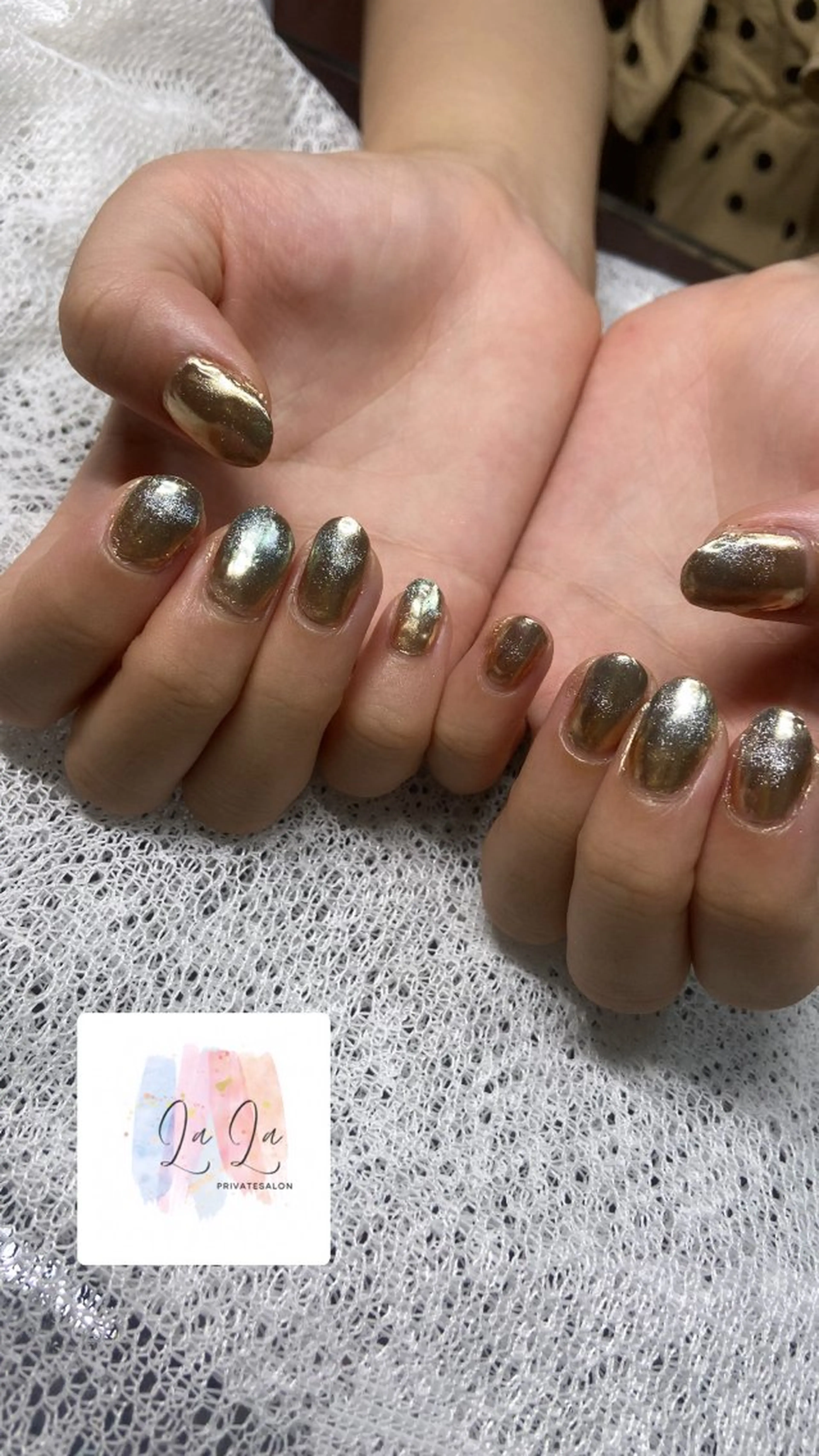 ネイル ブルー ゴールド マグネットネイル ミラーネイル あ いのその他イメージ