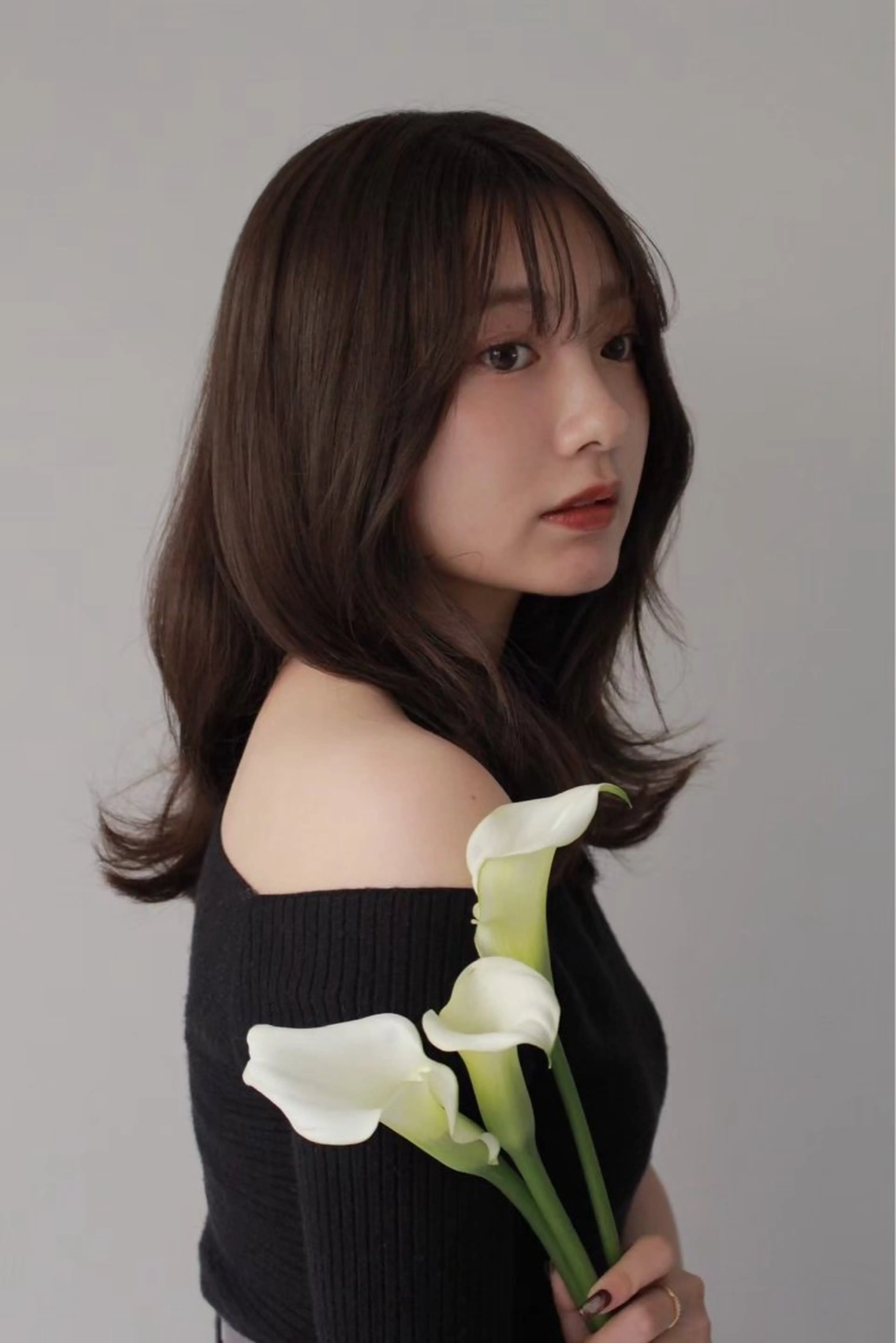 ミディアム 立川レイヤー 透明感カラーaoiのヘアスタイル