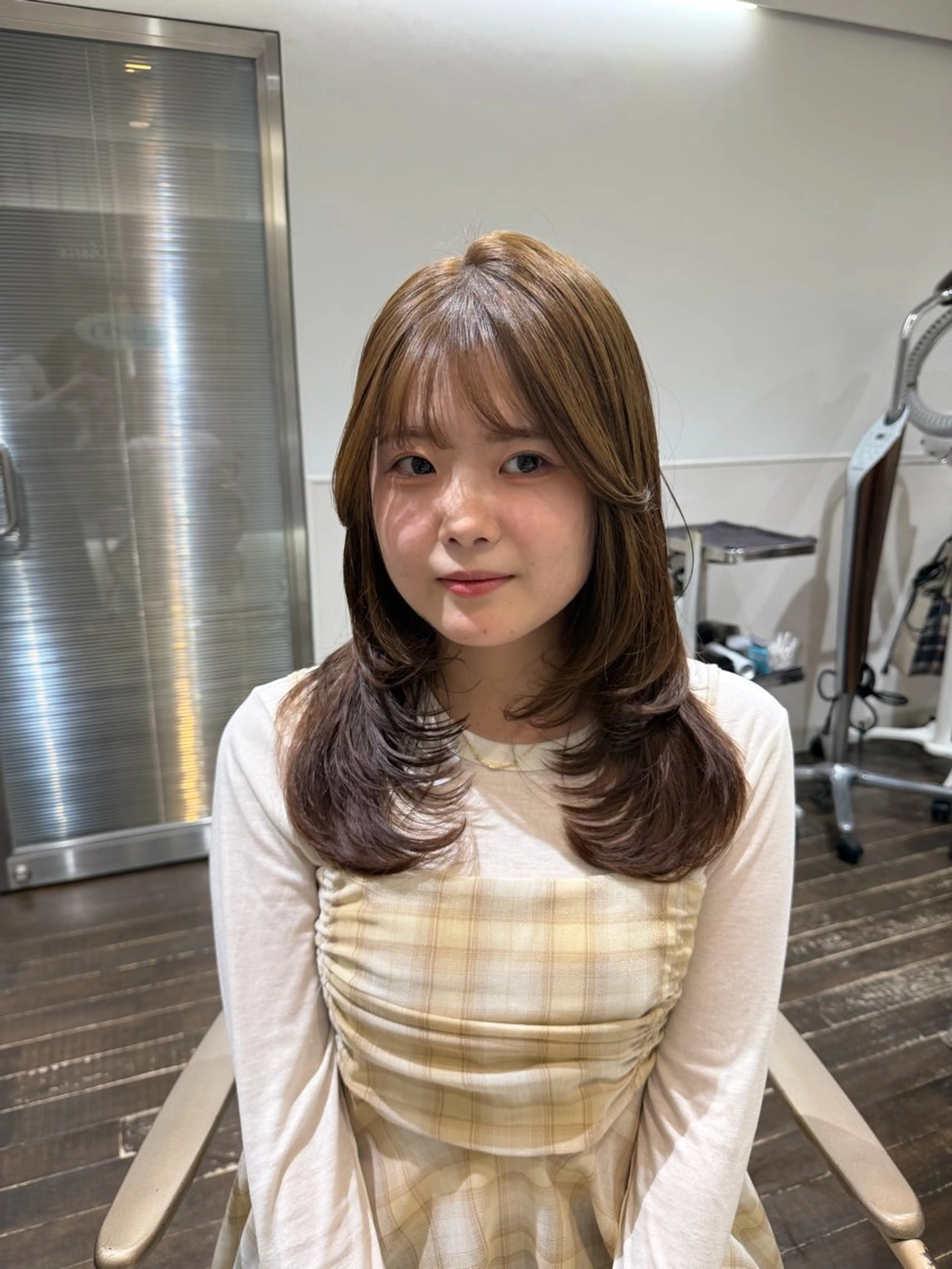 ロング カラー ヘアアレンジ カット 顔周り/透明感/銀座 🩵rinoのヘアスタイル