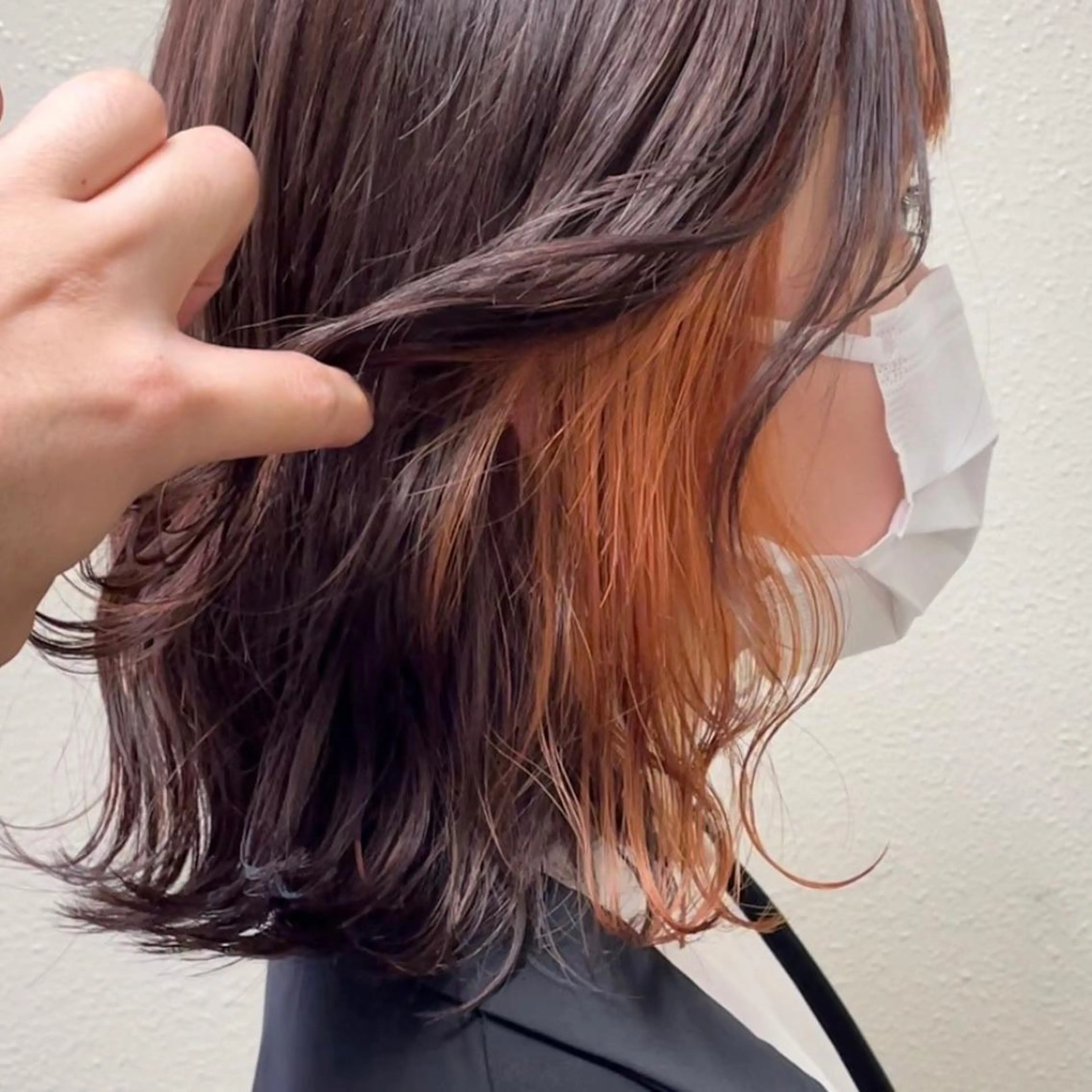 ミディアム カラー エクステモデル募集 💗大阪梅田/川上のヘアスタイル