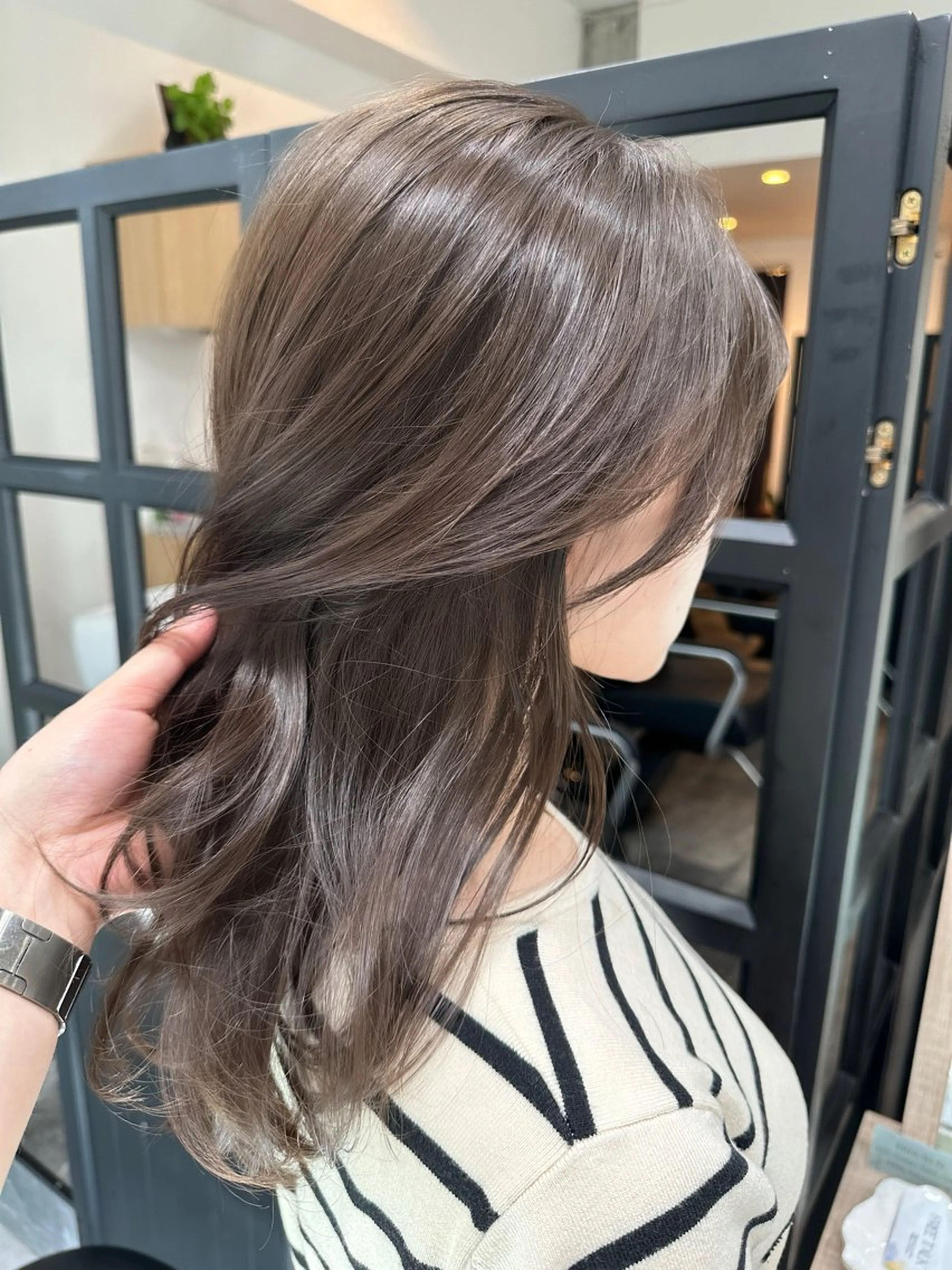 ミディアム カット ヘアカラー トリートメント ✨透明感カラー/縮毛 恵比寿HAYATO✨のヘアスタイル