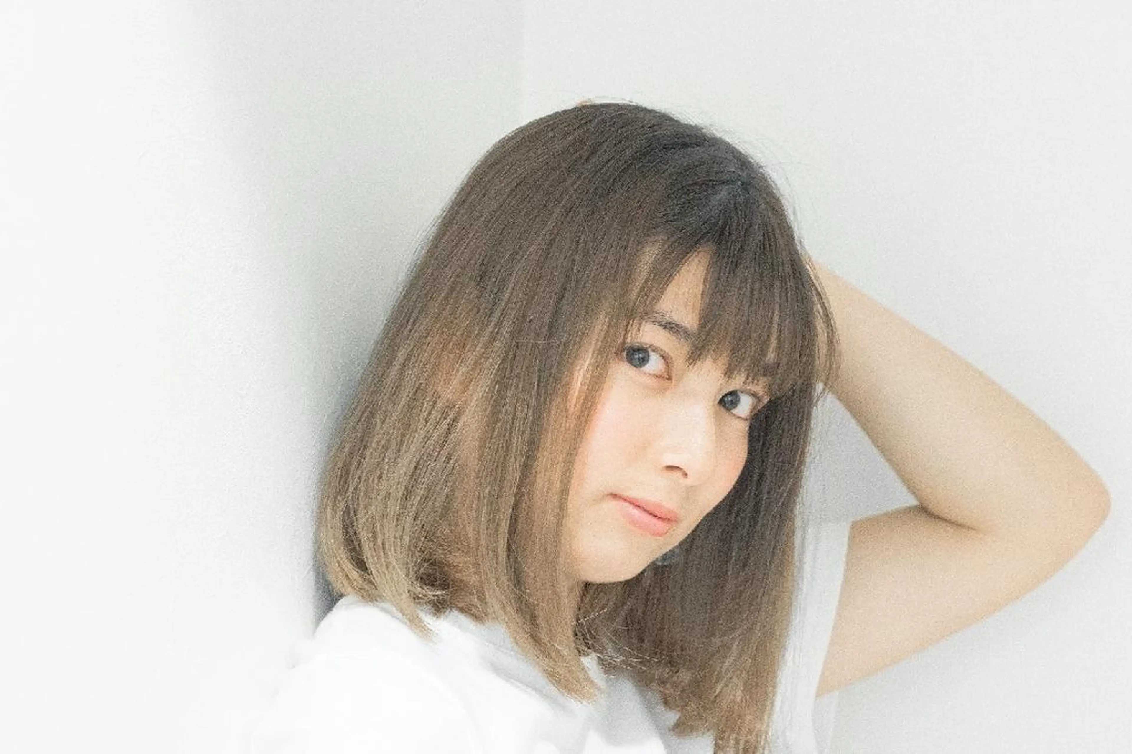 ミディアム カラー しらはま ようこのヘアスタイル