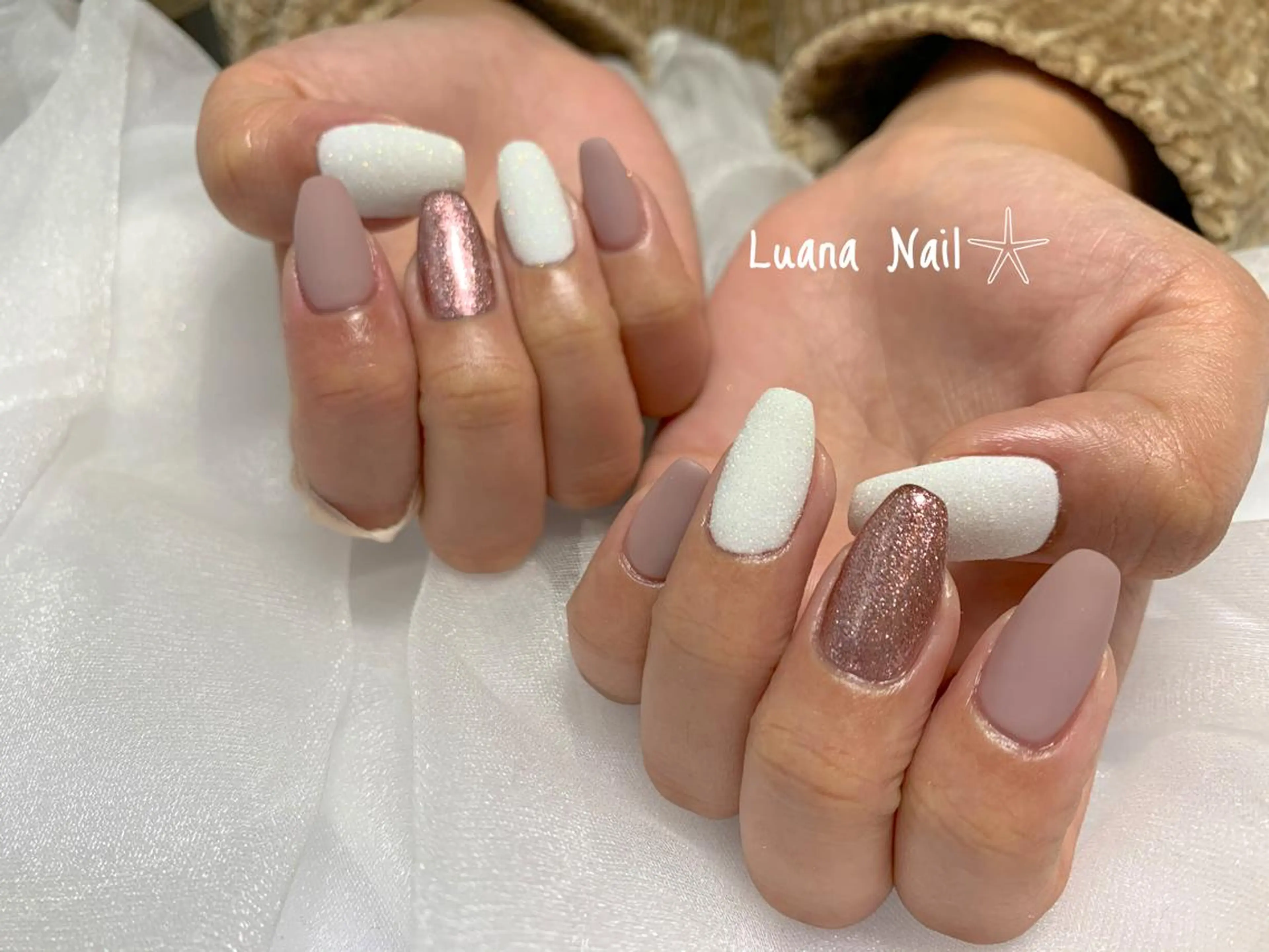 ネイル マットネイル ハンドネイル BeauJu by Luana Nailのネイルデザイン