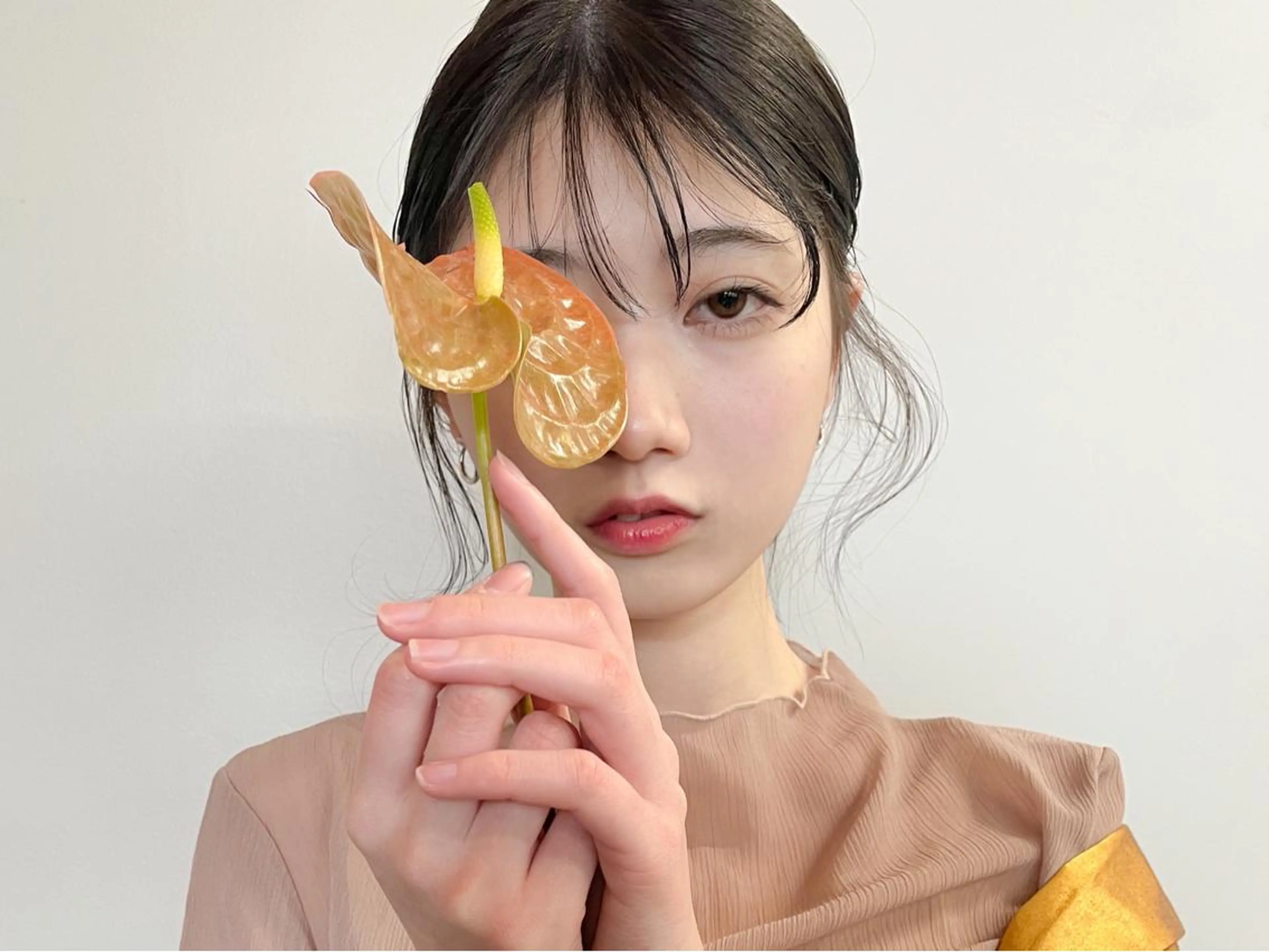 セミロング カット ヘアカラー nessヤマサキ リュウタのヘアスタイル