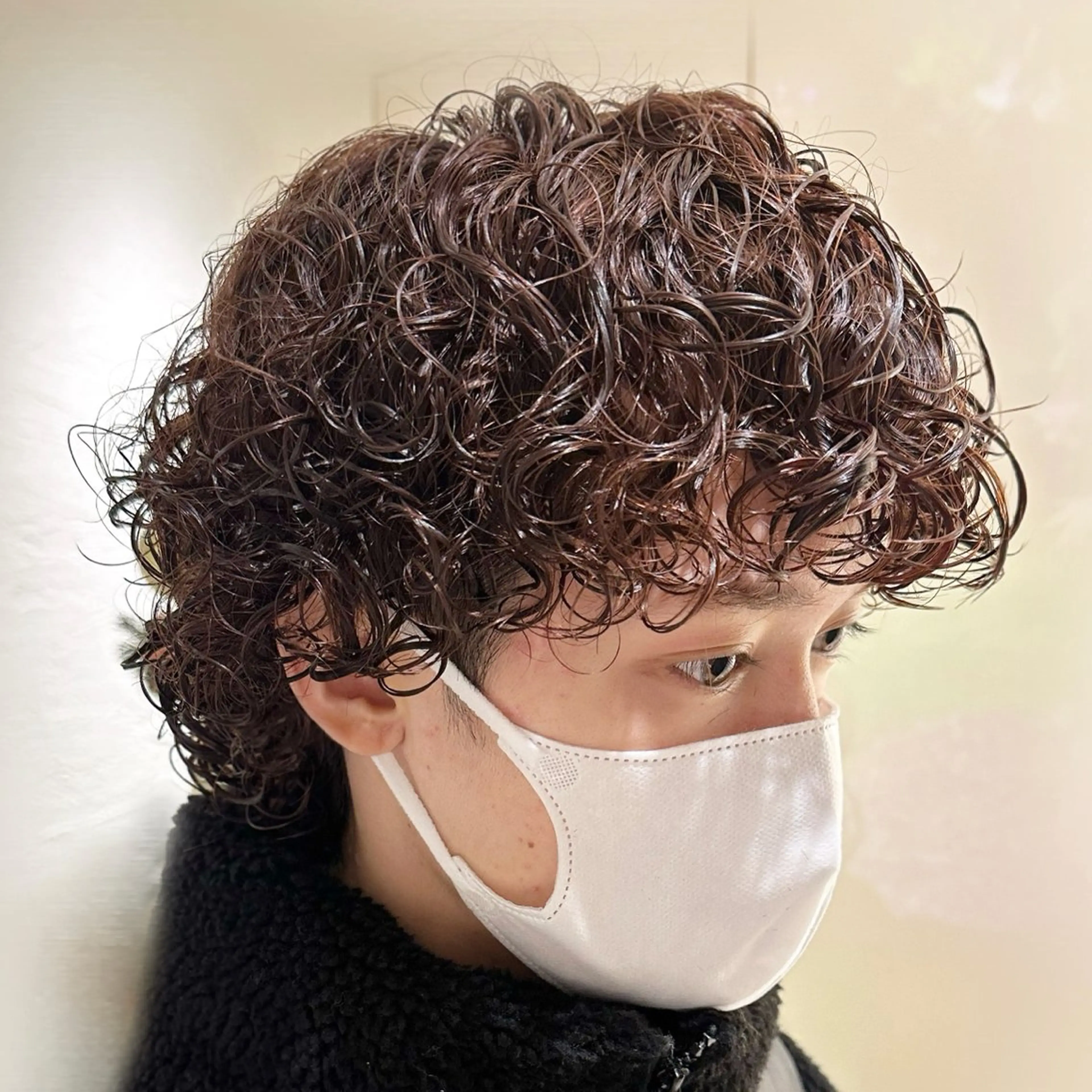 カラー パーマ メンズ メンズパーマ 外国人風カラー 曲がる縮毛矯正/メン ズカット髪質改善のヘアスタイル