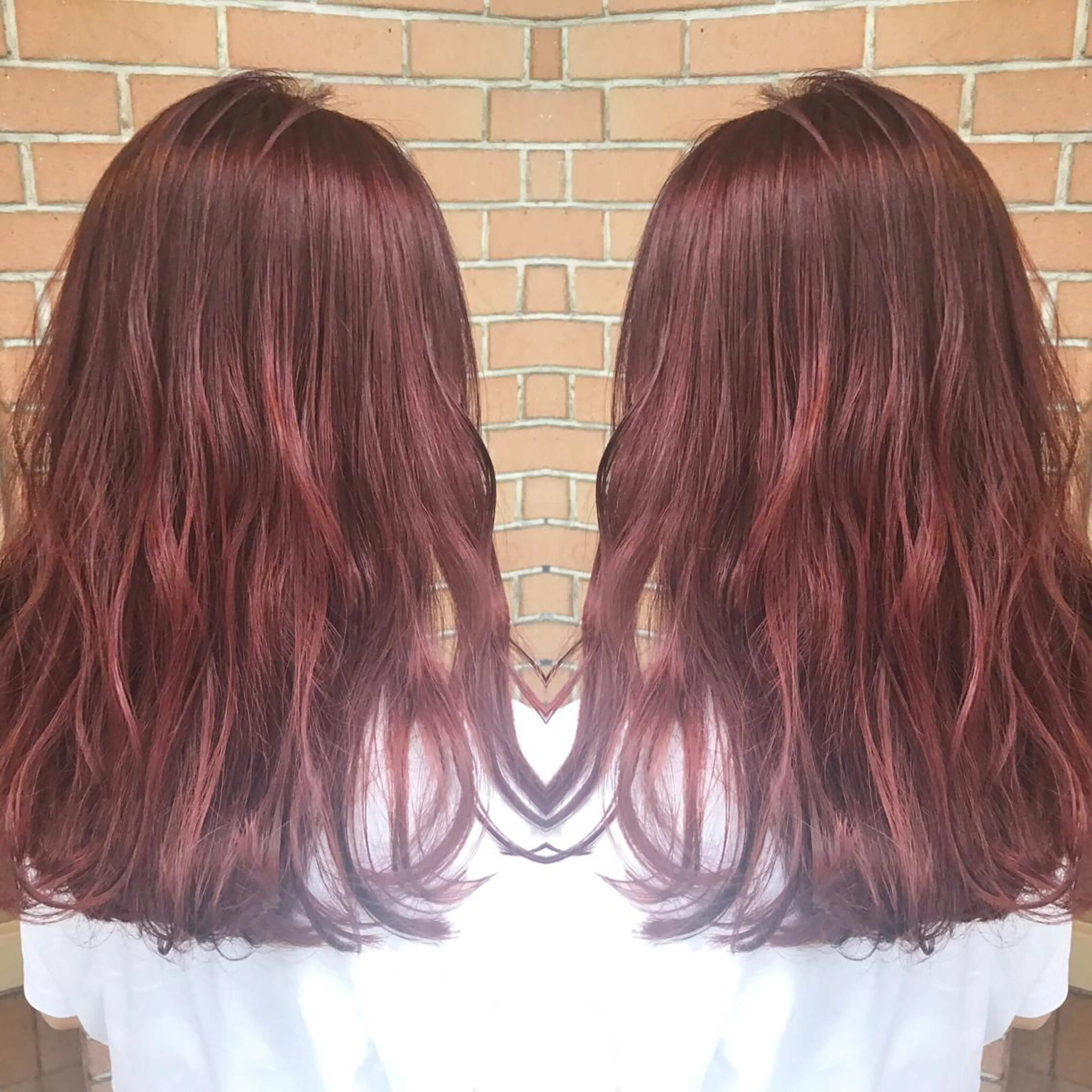 ミディアム カラー パーマ ヘアアレンジ メンズ キッズ ネイル マツエク・マツパ ダブルカラー ピンクカラー カラーマツエク ピンク サロンドミルク 原宿のヘアスタイル