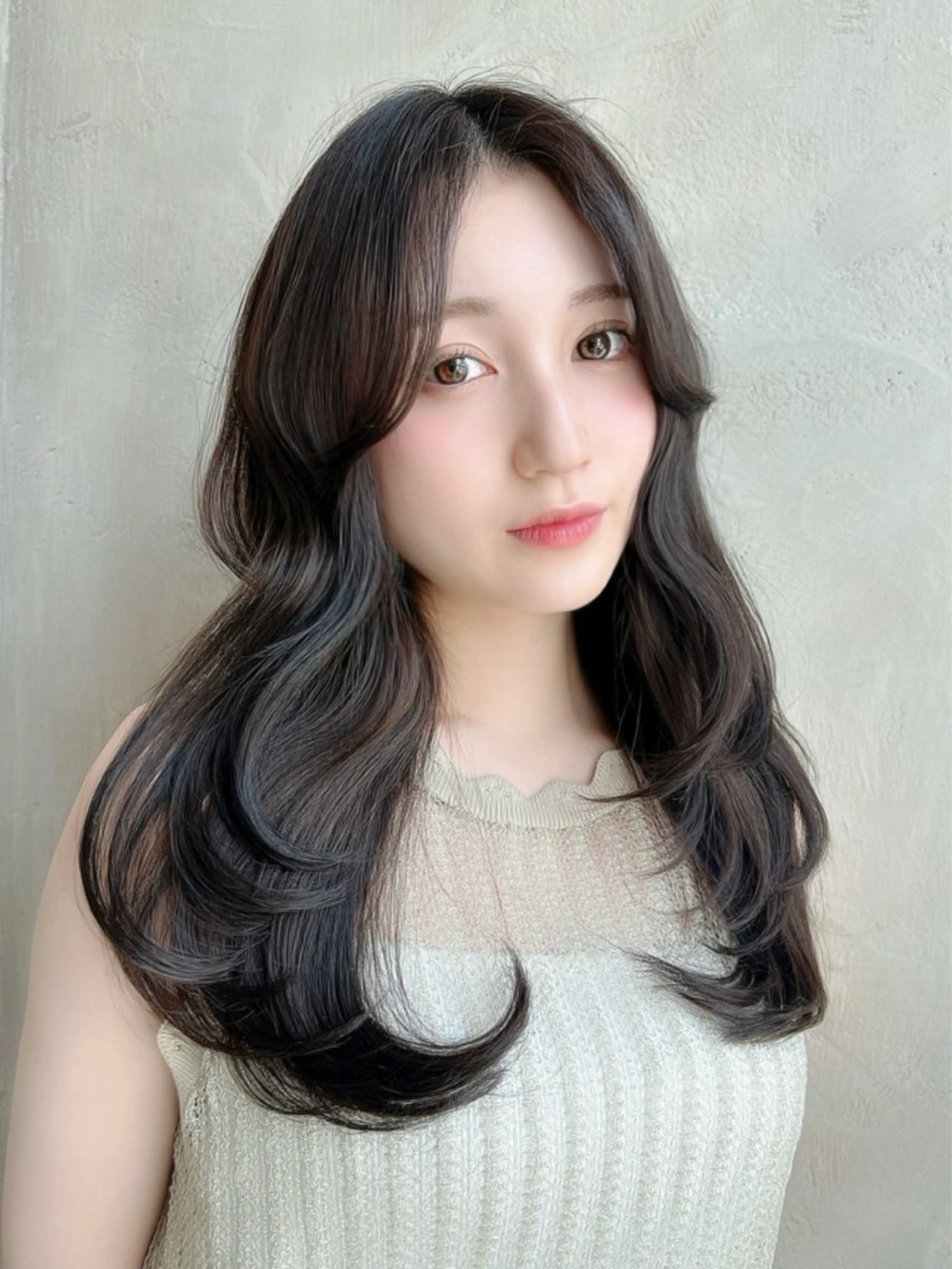 ロング トリートメント 新宿✨顔周りカット 韓国ヘア/坂本亜裟海のヘアスタイル
