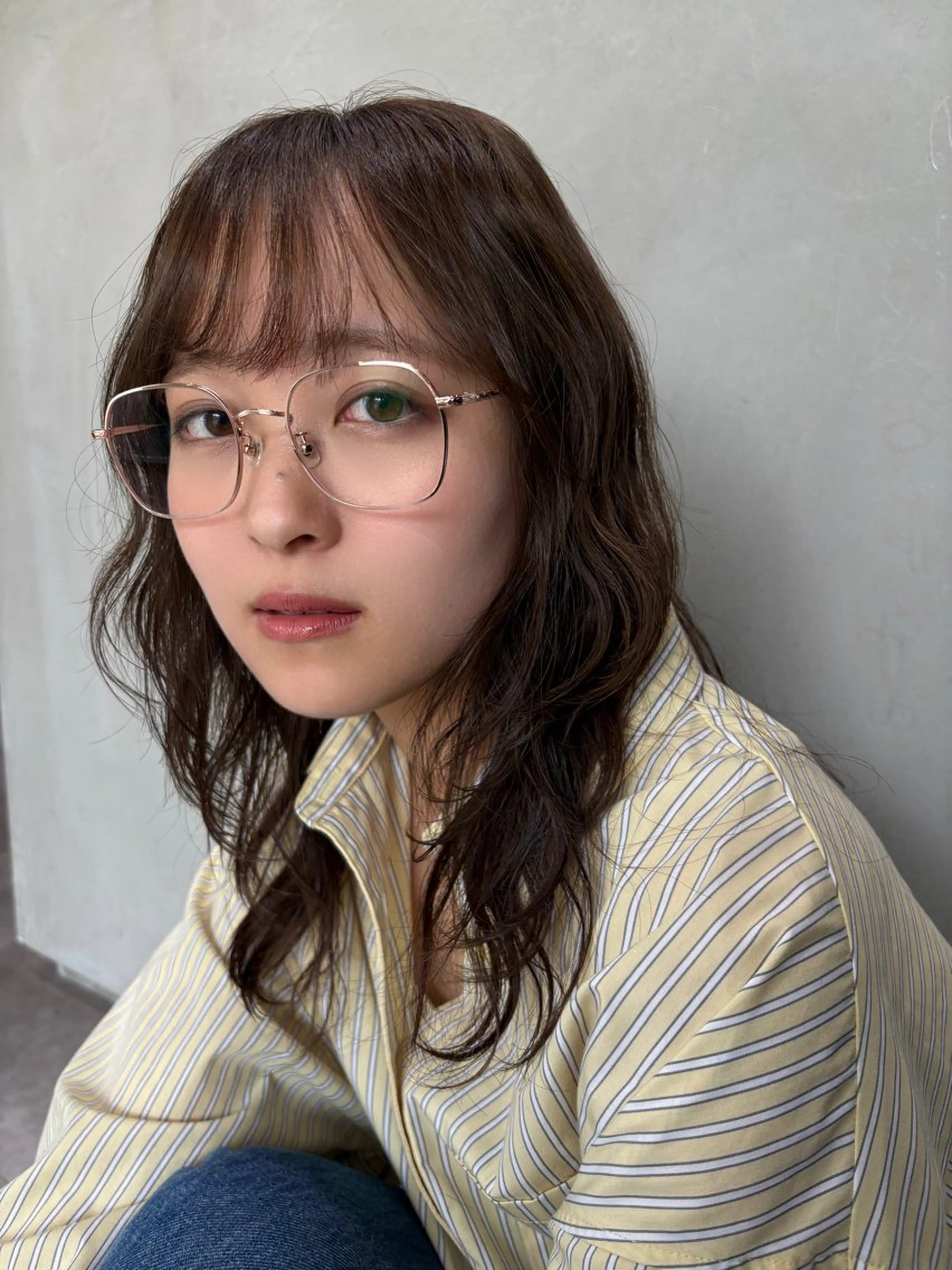 セミロング ヘアカラー 🌿ボブ/暖色/ 艶カラー/Rukiのヘアスタイル