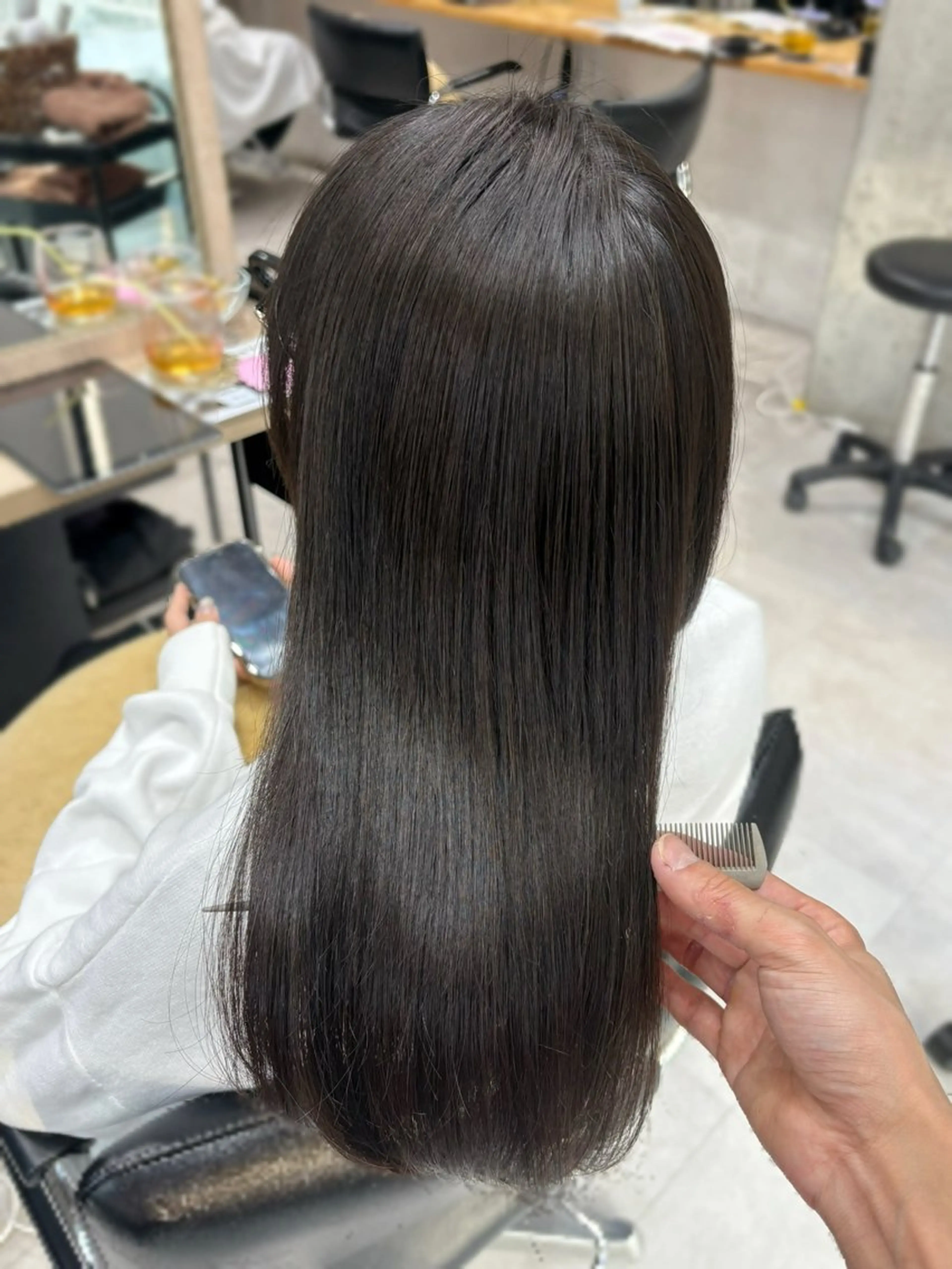 ロング カラー うる艶カラー/恵比寿 ベージュ/丸山陽平のヘアスタイル