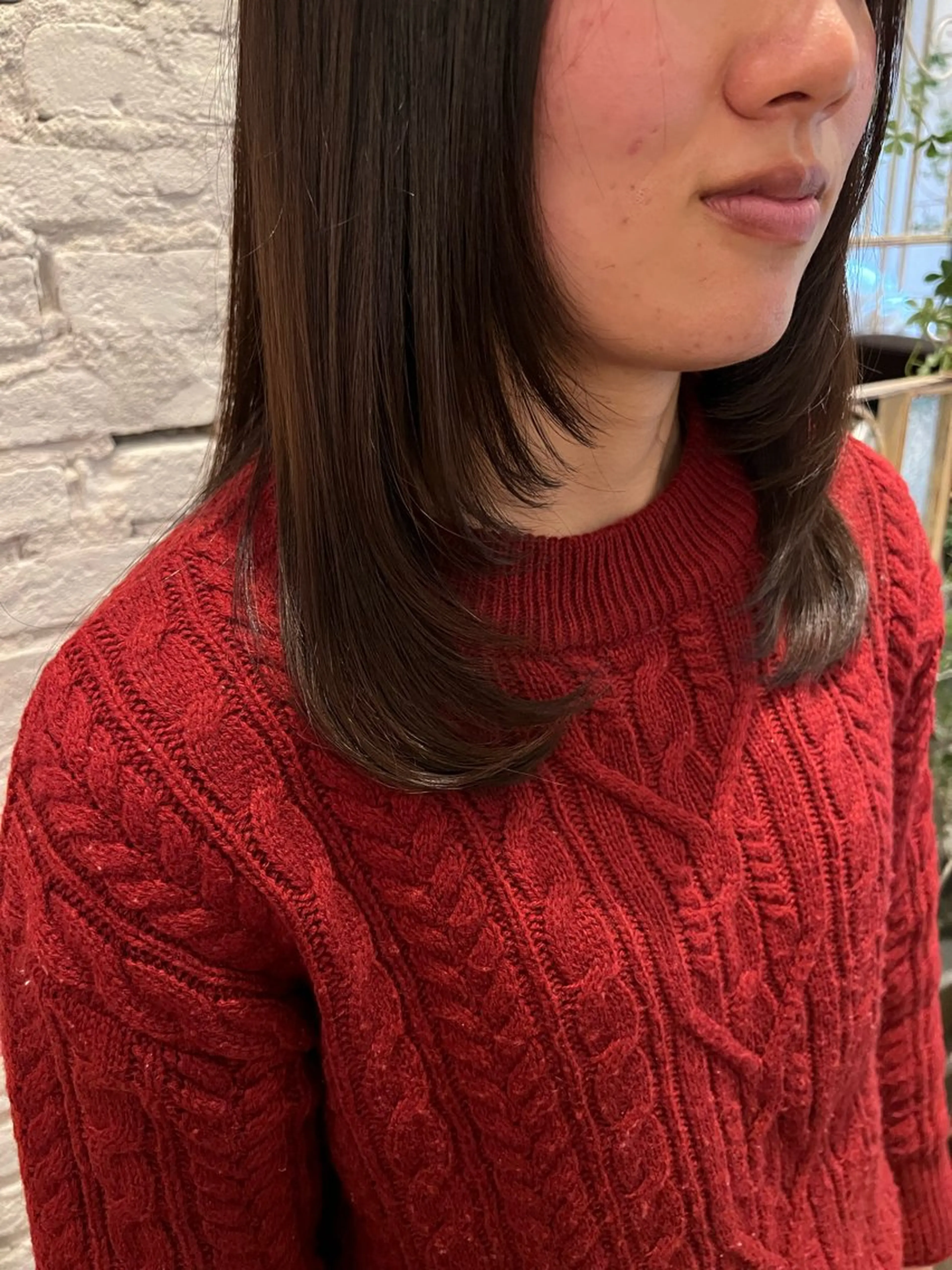 ミディアム 稲吉 優奈のヘアスタイル