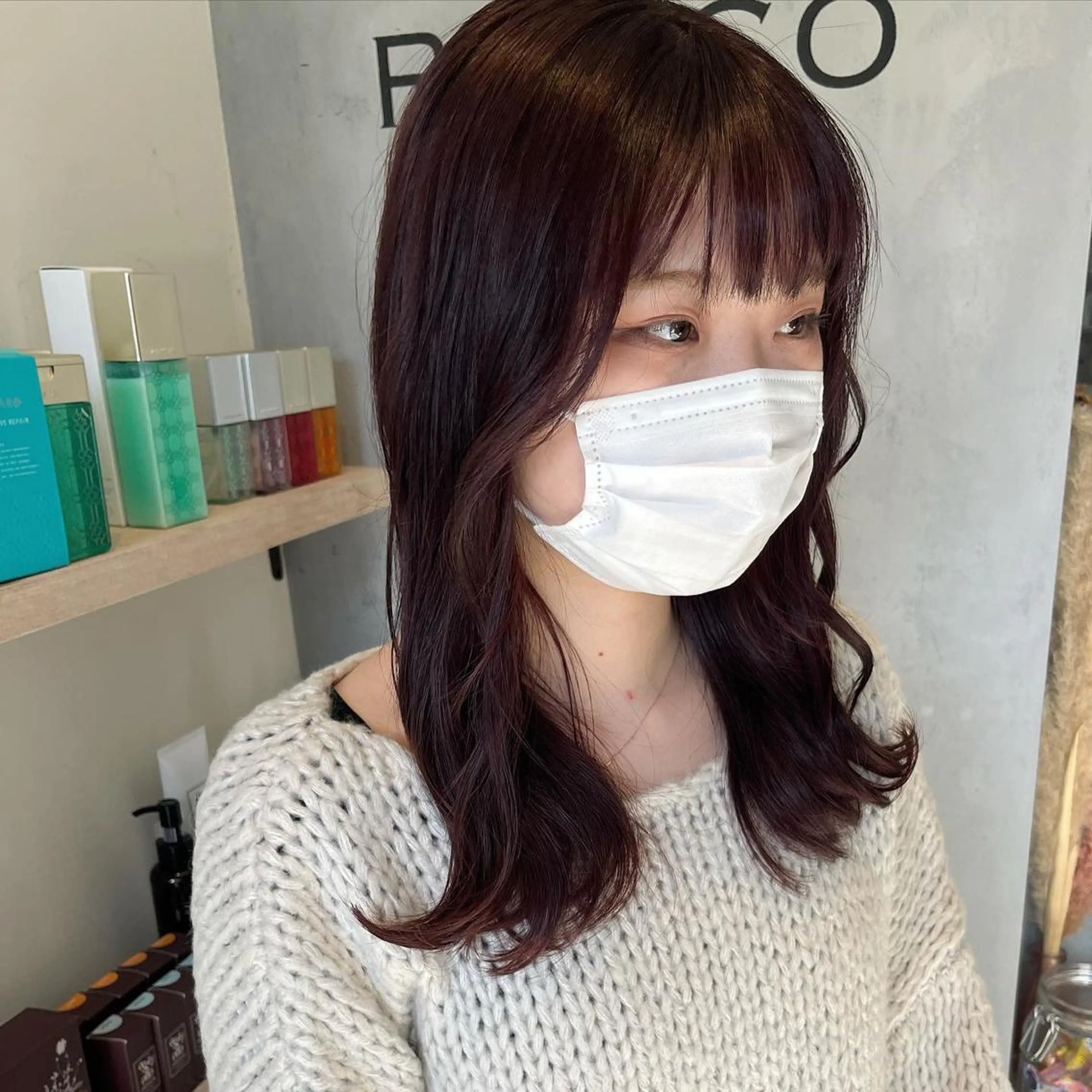 セミロング ヘアカラー MAI ROCCO3rdのヘアスタイル