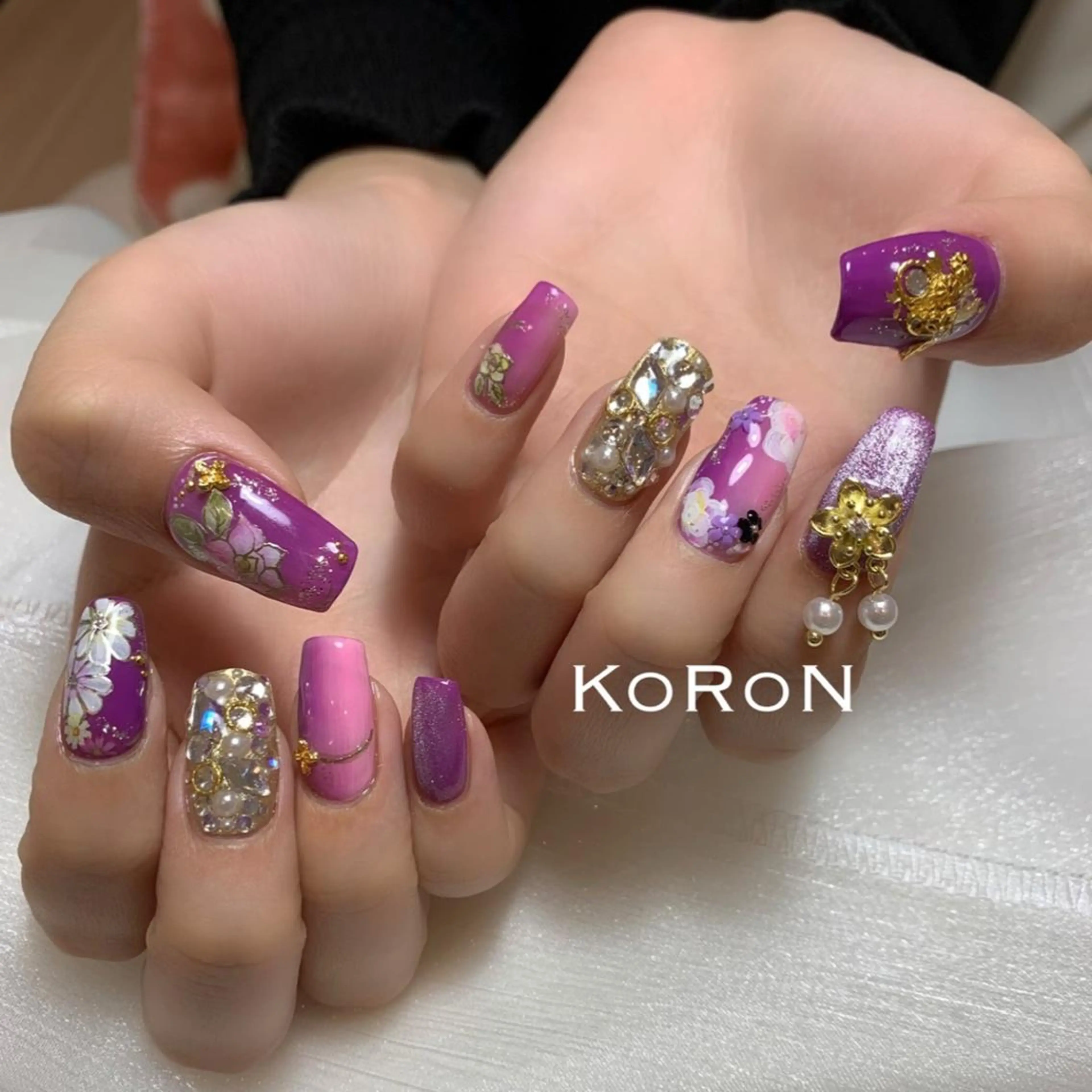 ネイル 成人式 自宅サロン鎌倉 KORONのネイルデザイン