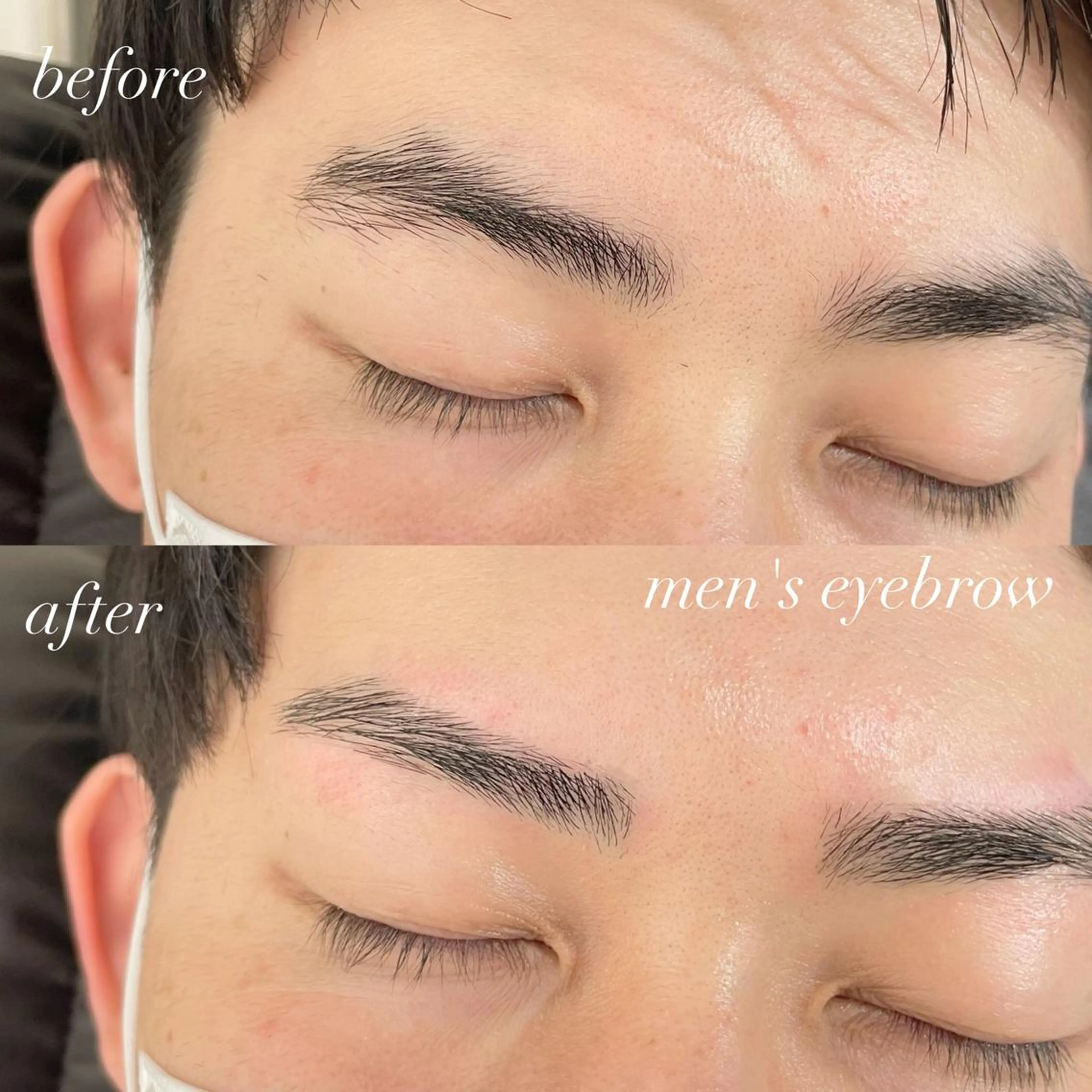 メンズ アイブロウ メンズアイブロウ ワックス脱毛 レイヤー/顔まわり /亀戸錦糸町/なつきのヘアスタイル
