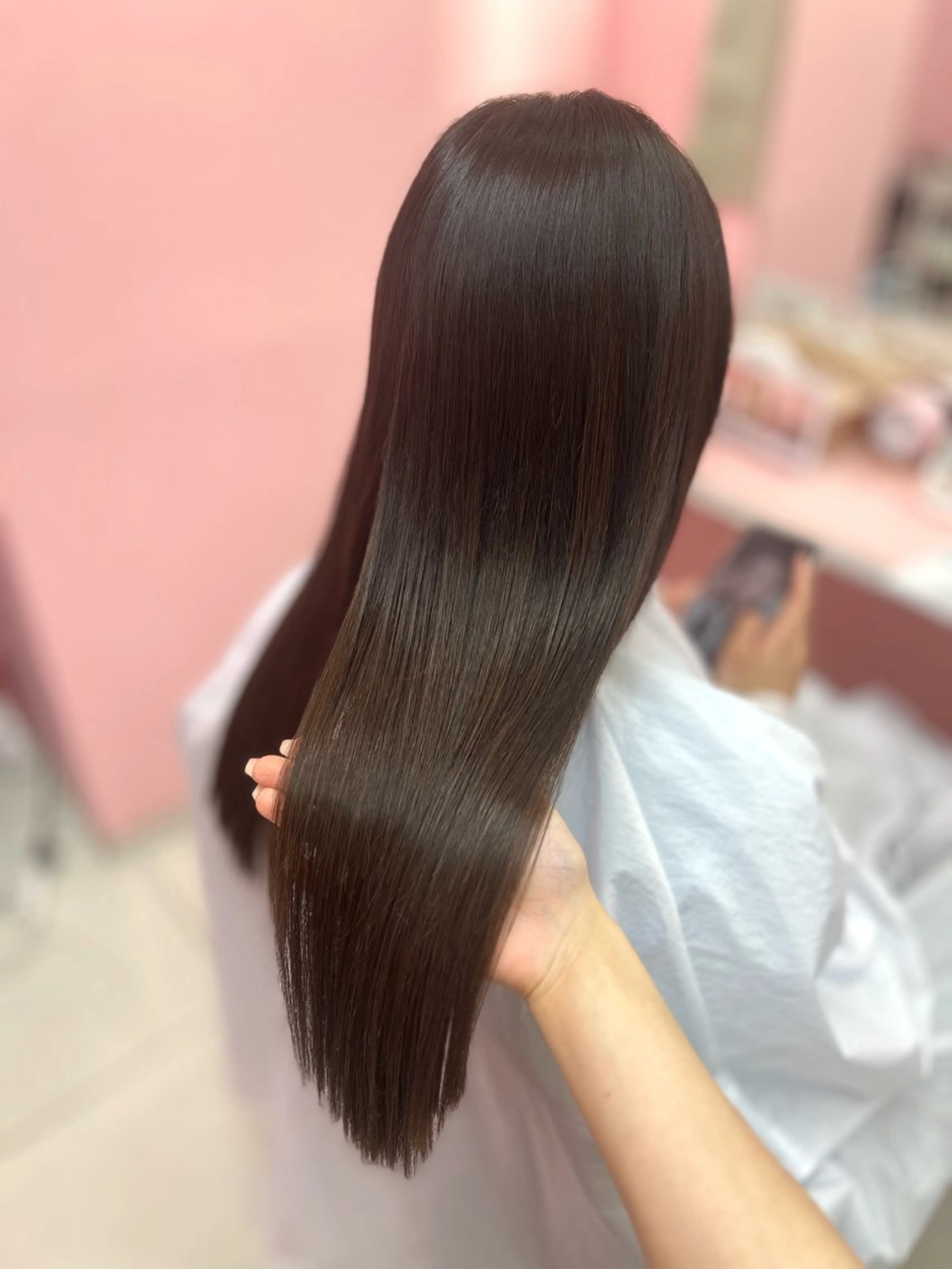 ロング シールエクステ くびれヘア エクステ ヨシンモリ 韓国風ヘア ヘアカラー エクステ シーズン エクステ/大阪梅田駅のヘアスタイル