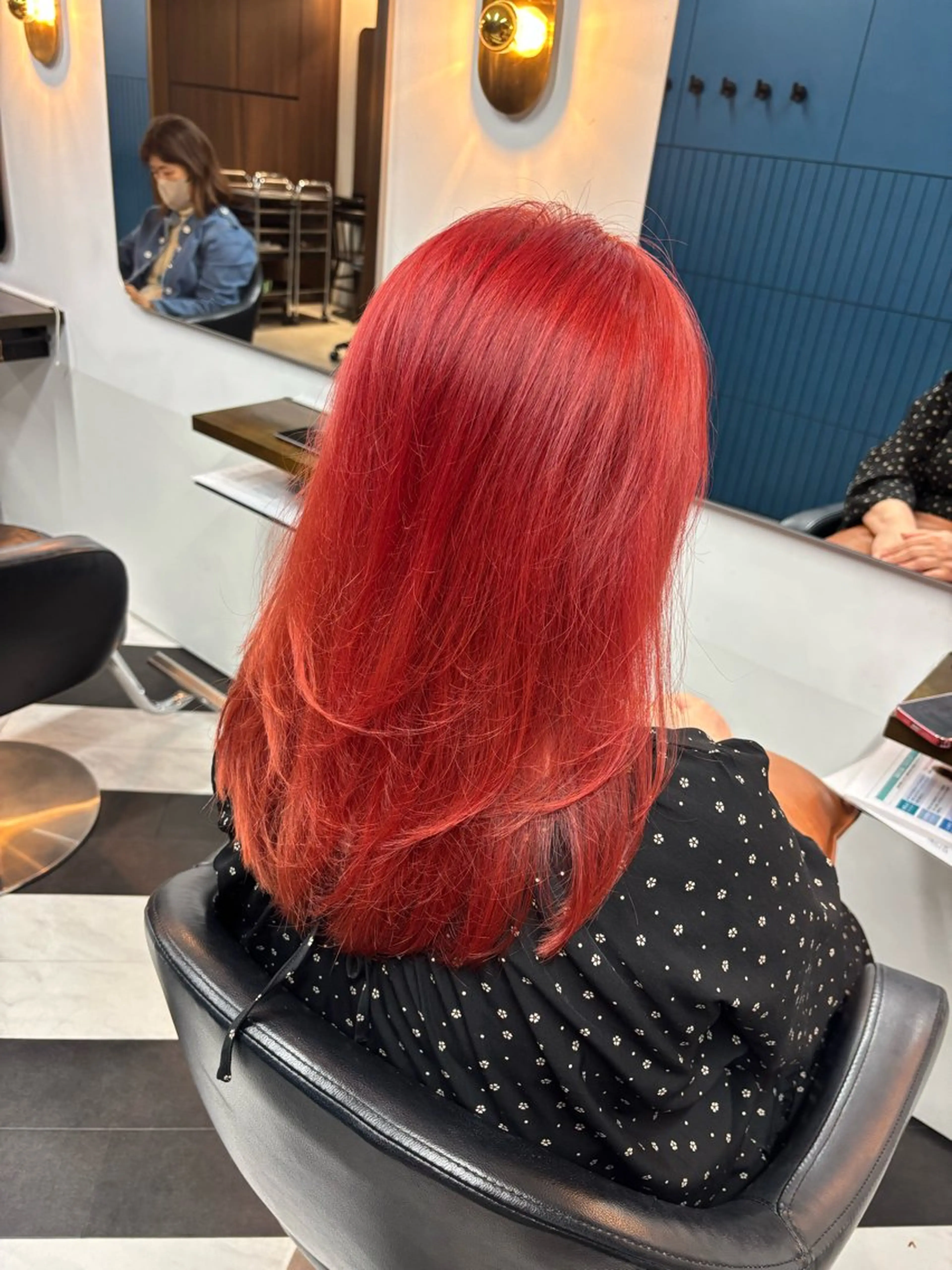ミディアム カラー ダブルカラー レッドカラー カット ヘアカラー トリートメント 🦄艶髪育毛🌟毛髪 診断/セット/駒井のヘアスタイル
