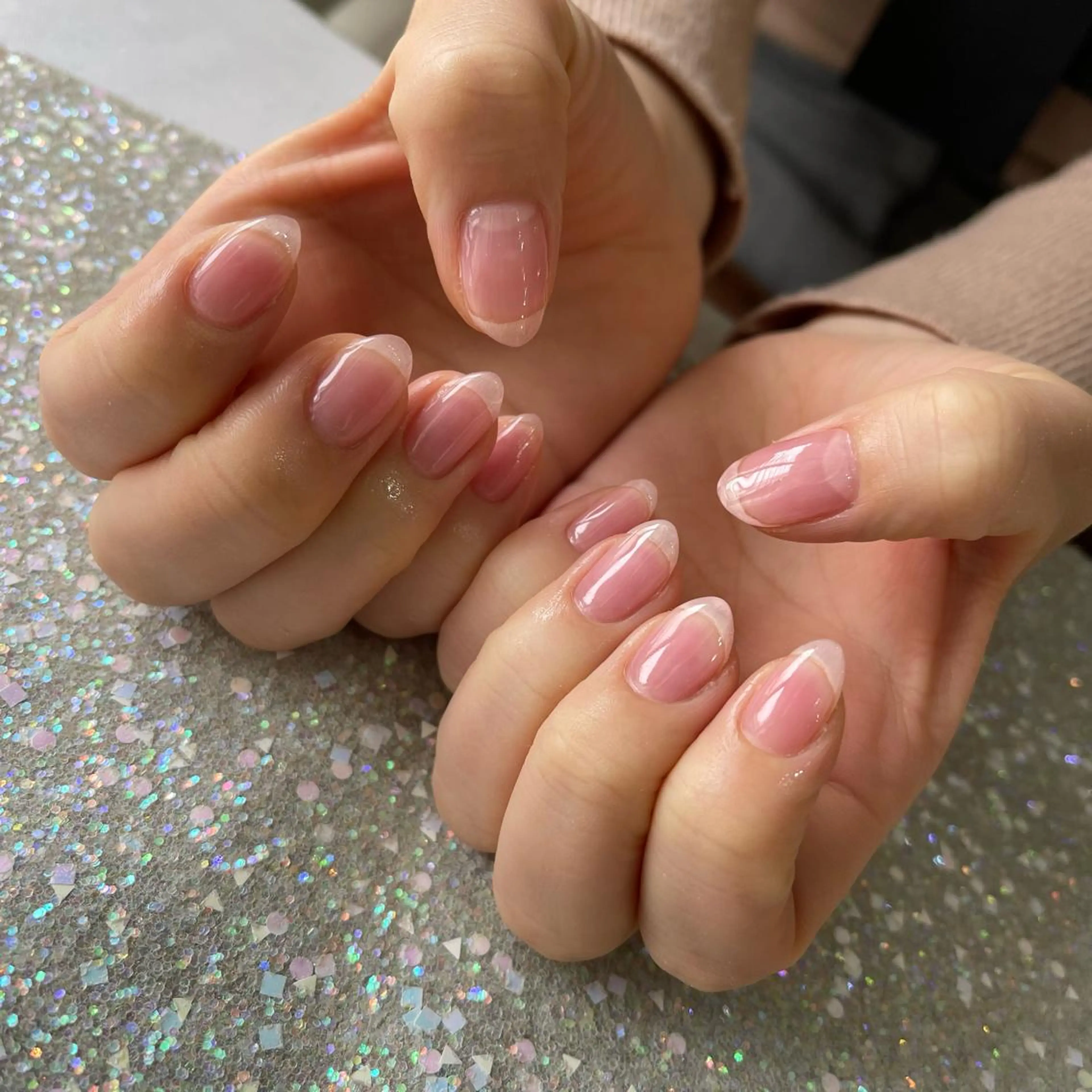 ネイル クリアネイル ワンカラーネイル Wish Nail 恒川のネイルデザイン