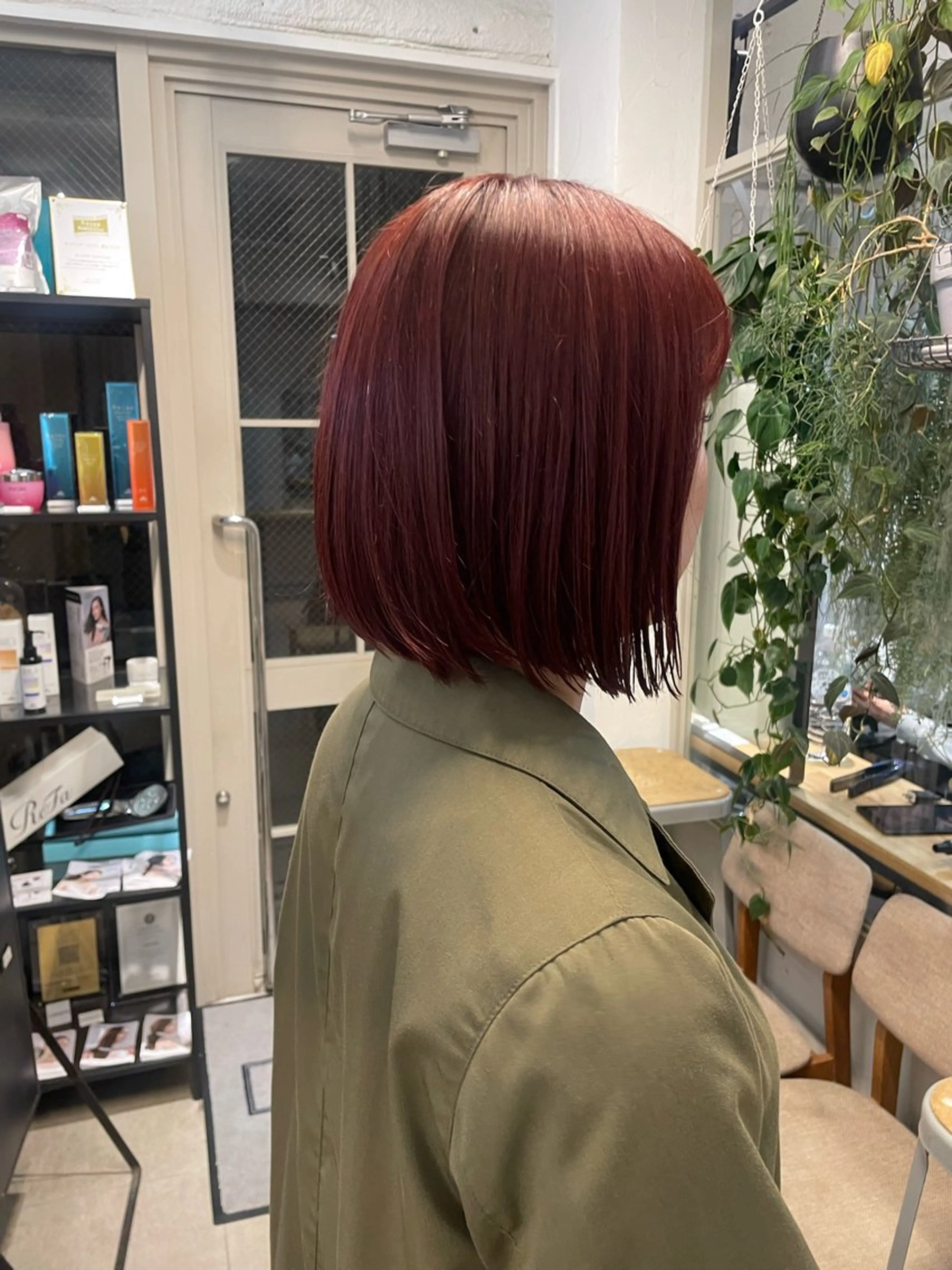 ミディアム カラー ブリーチ 透明感カラー 縮毛矯正 ヘアカラー トリートメント 赤み消し×透明感 /🌙suwa🌙のヘアスタイル