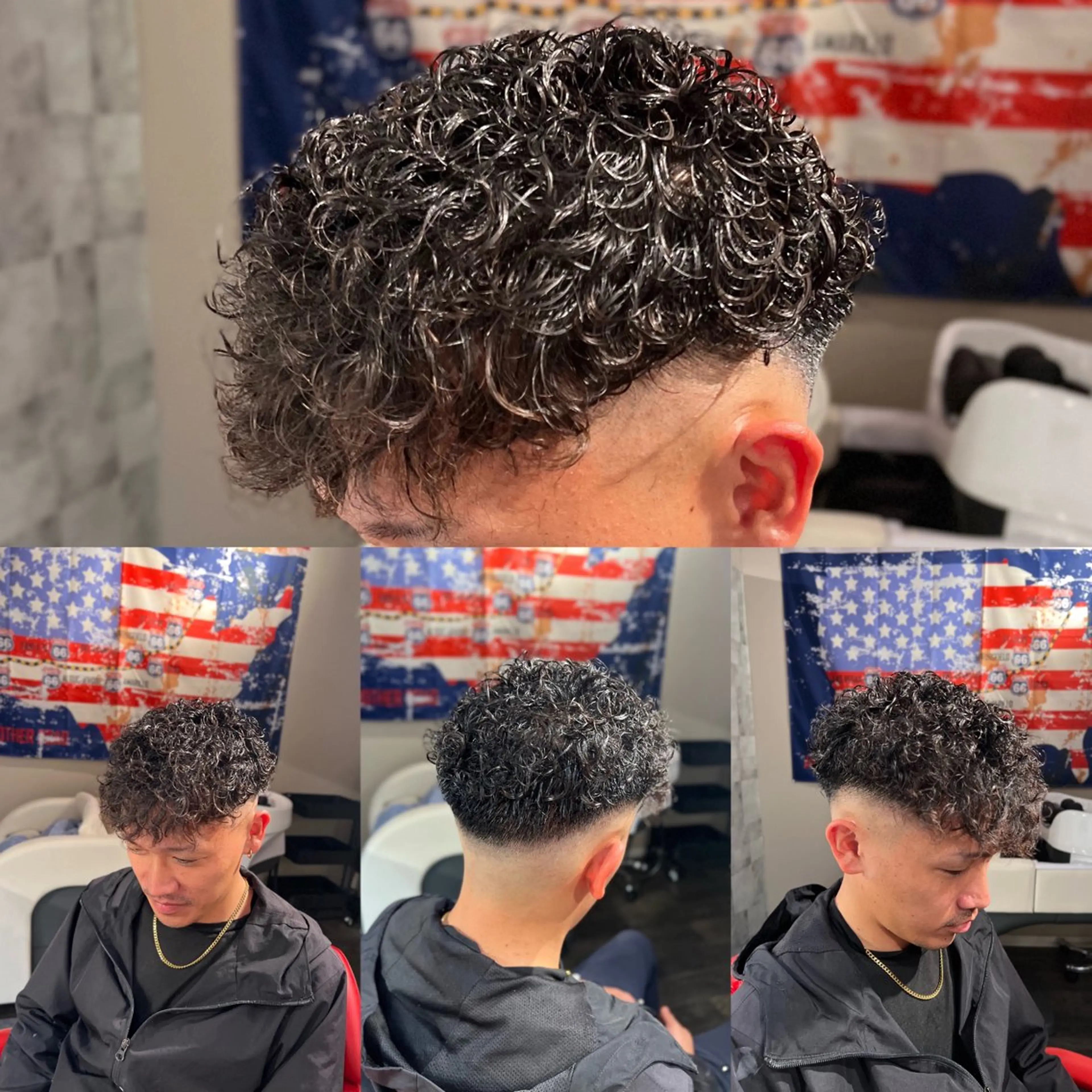 メンズ スペインカール 江口 沙良のヘアスタイル