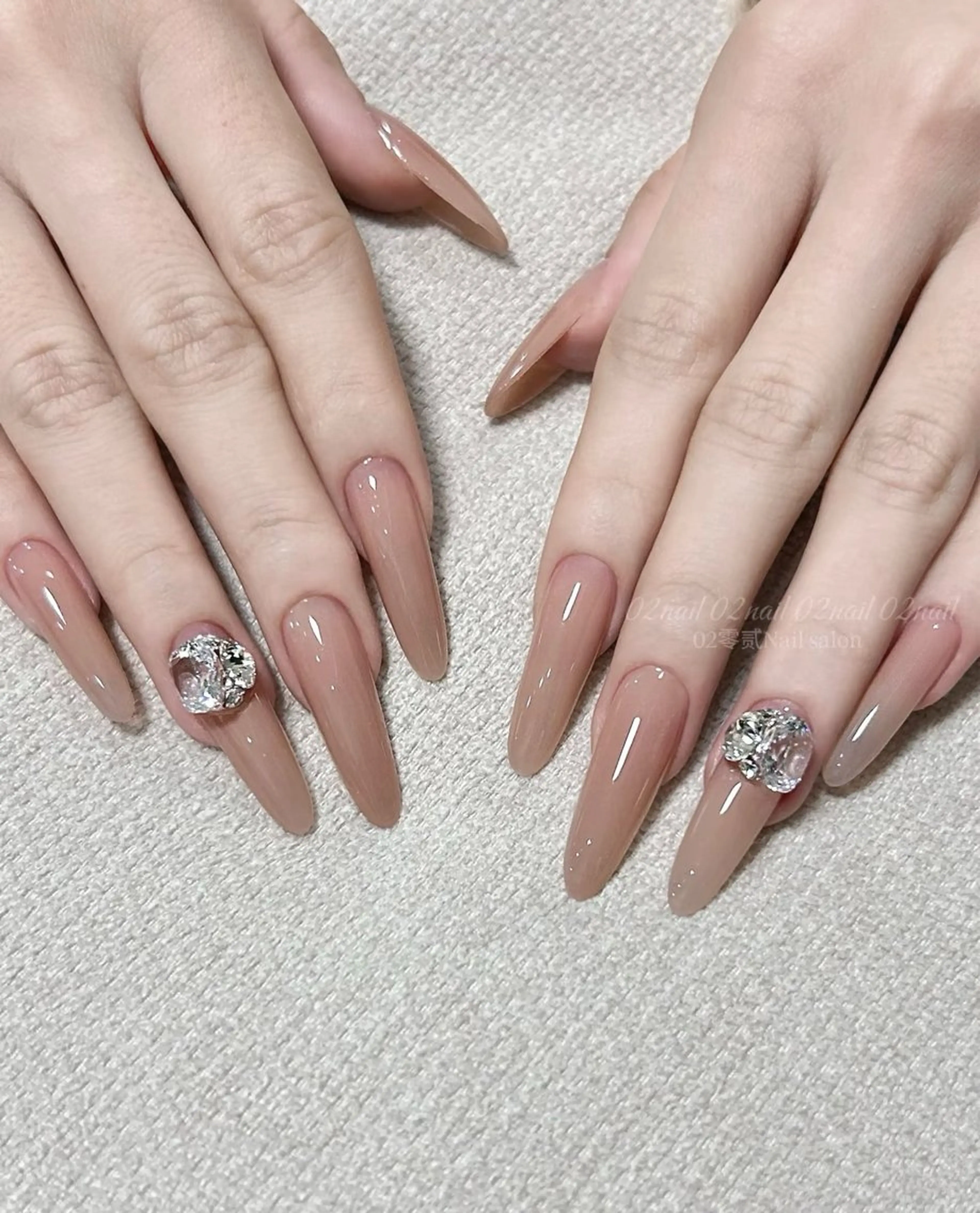 【オフ無料】ワンカラー＋パーツ2個💅🏻の写真