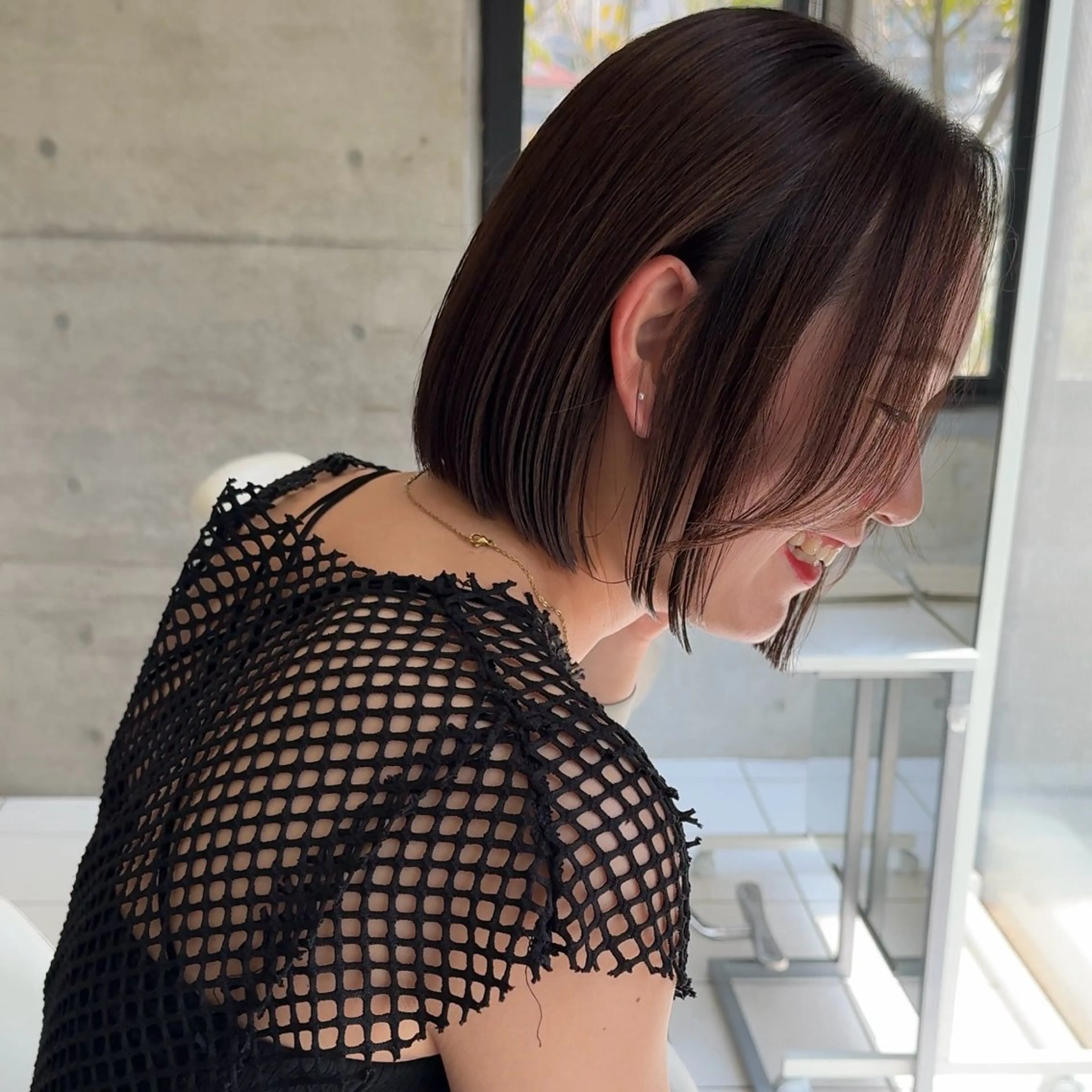 ショート ボブ 髪質改善 似合わせカット 縮毛矯正 畔上 尚也のヘアスタイル