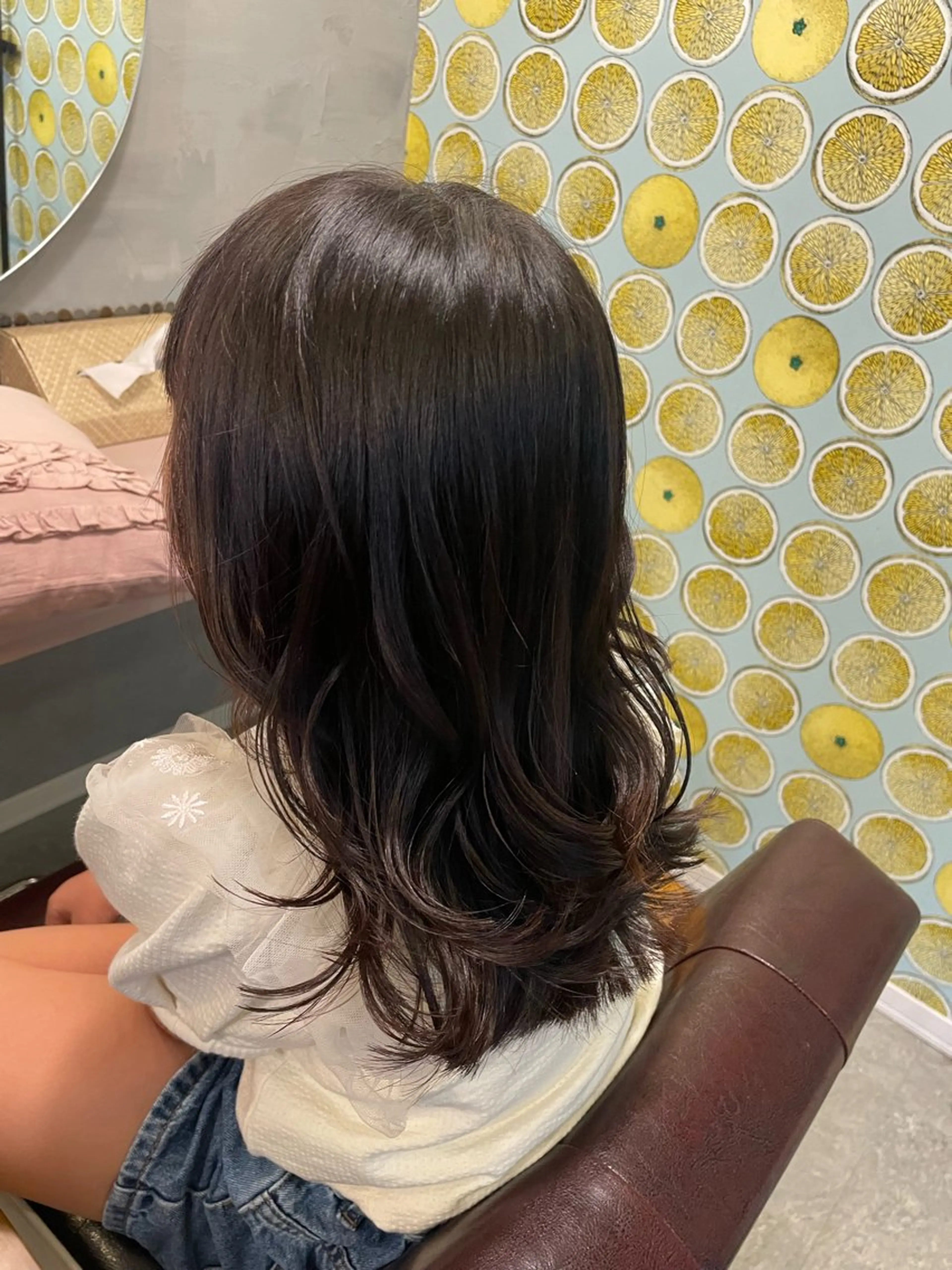 セミロング レイヤーカット ローレイヤー hair make echo滿木あい花のヘアスタイル