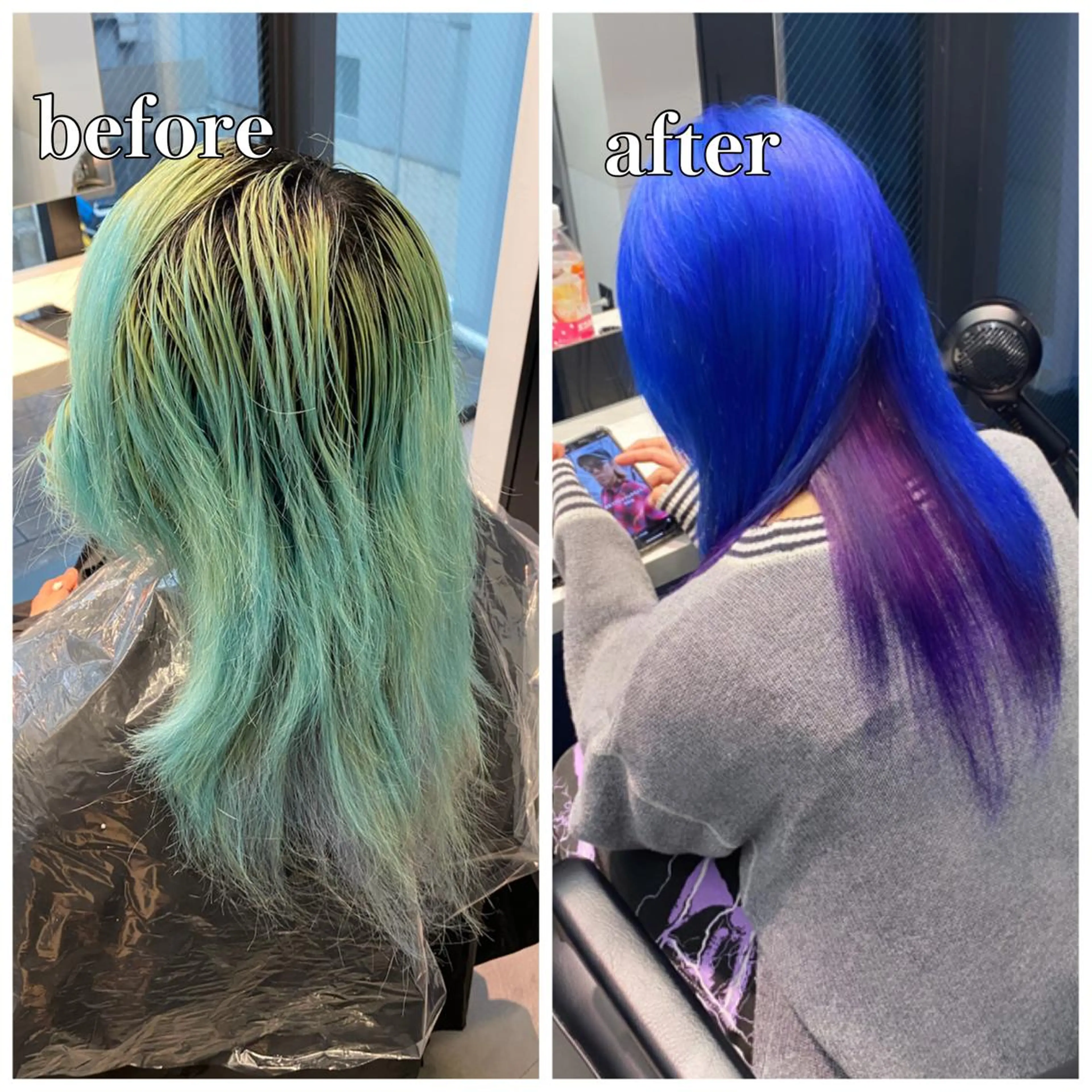 セミロング カラー 🌈ブリーチ特化🌈 MINATOのヘアスタイル