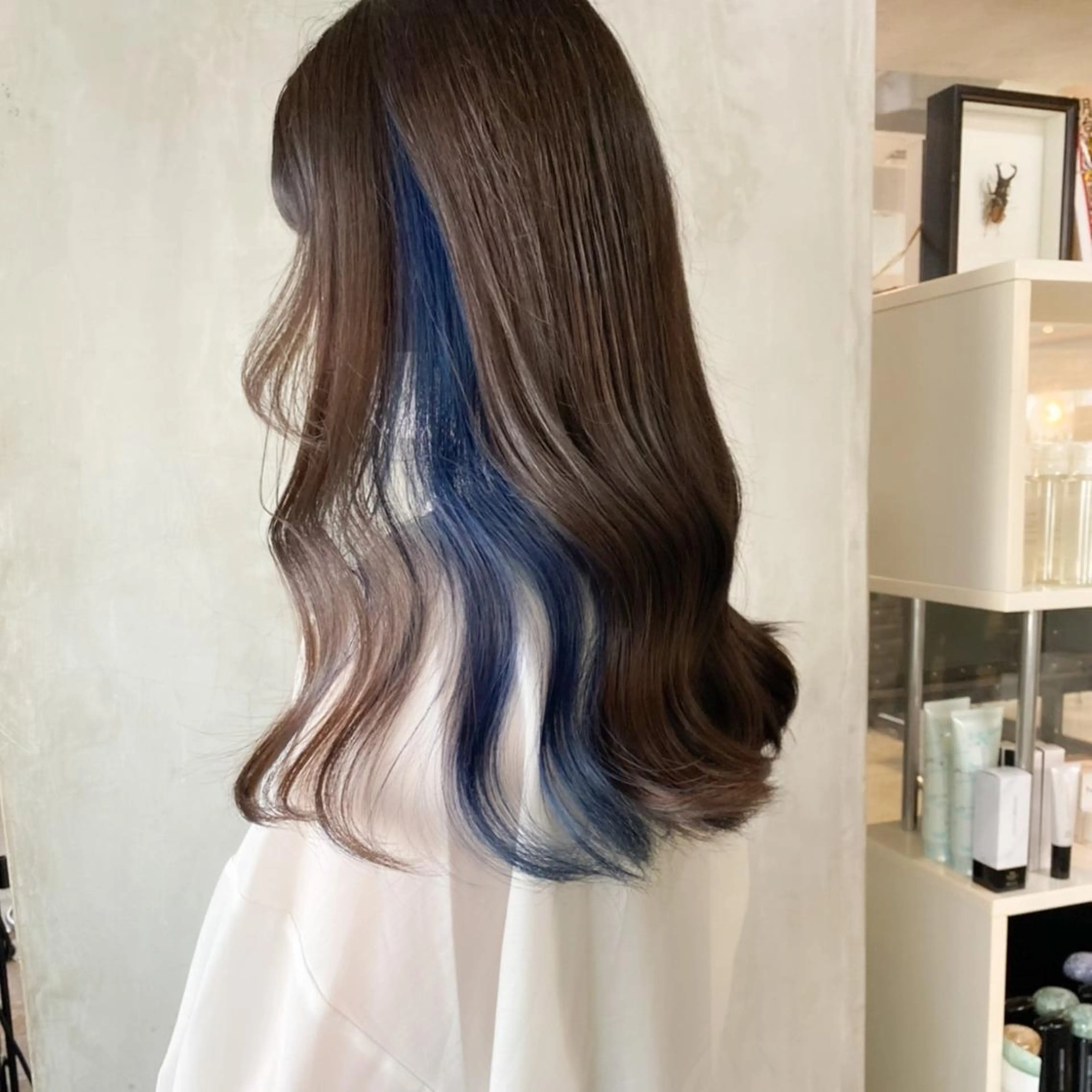 セミロング カラー ブリーチ ブルーカラー ヘアカラー トリートメント Life salon SAKURAのヘアスタイル