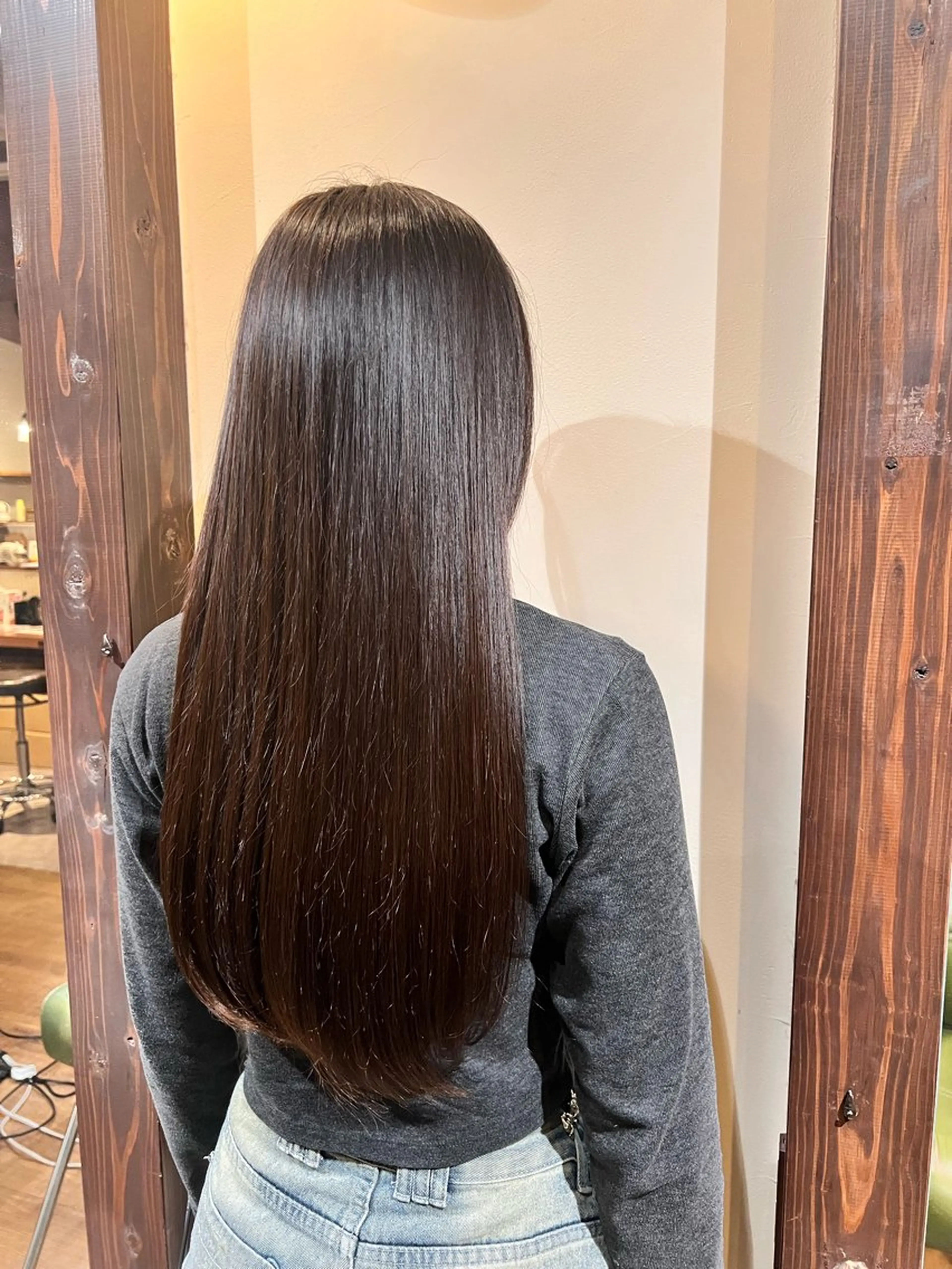 ロング 酸性ストレート 縮毛矯正 Luster Friends所属・まゆ/髪質改善 ストレート/スパ🫧のヘアスタイル