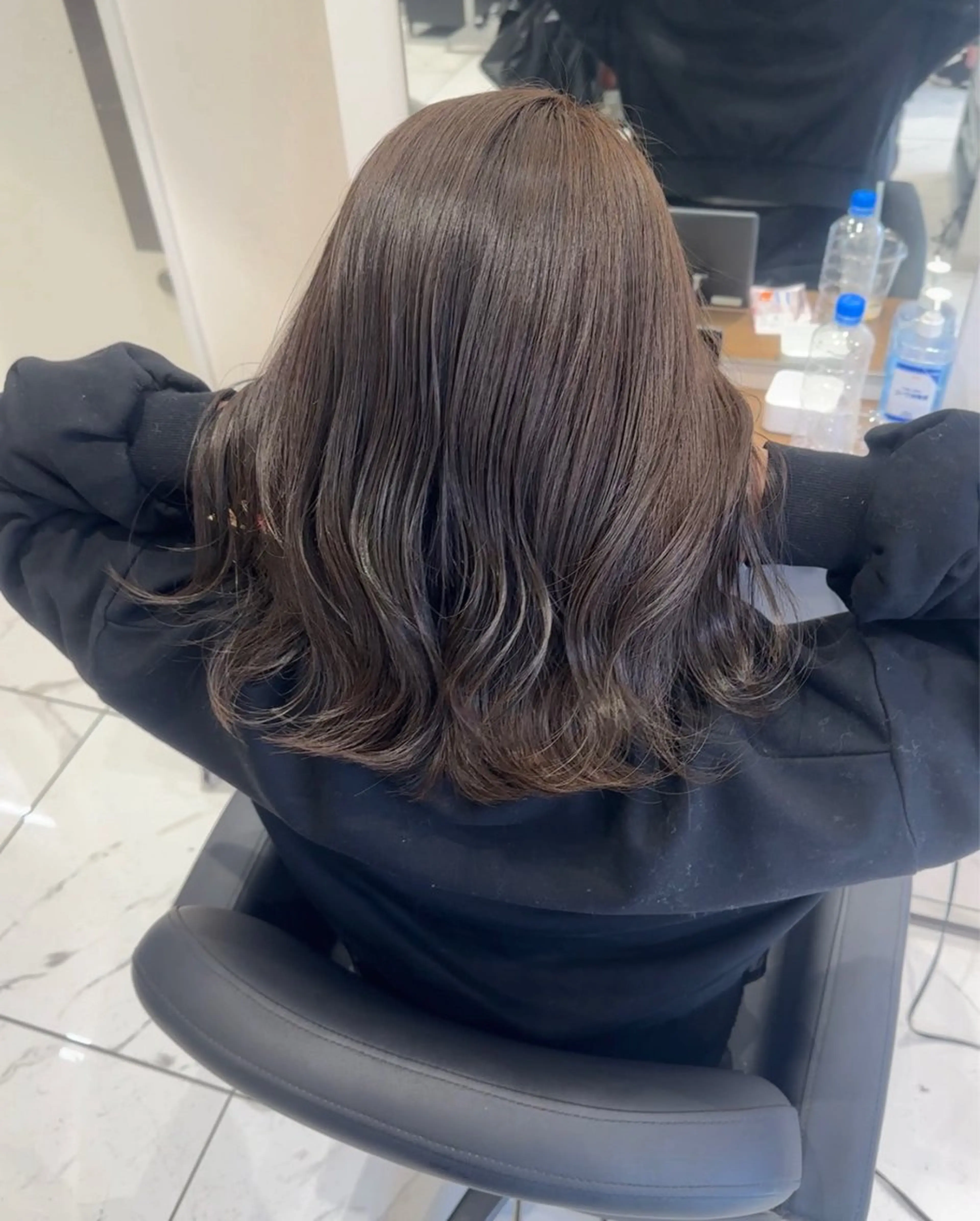 ミディアム カラー アッシュ アッシュグレー アッシュグレージュ グレージュ ノンダメージ髪質改善 カラー💎/KURAのヘアスタイル