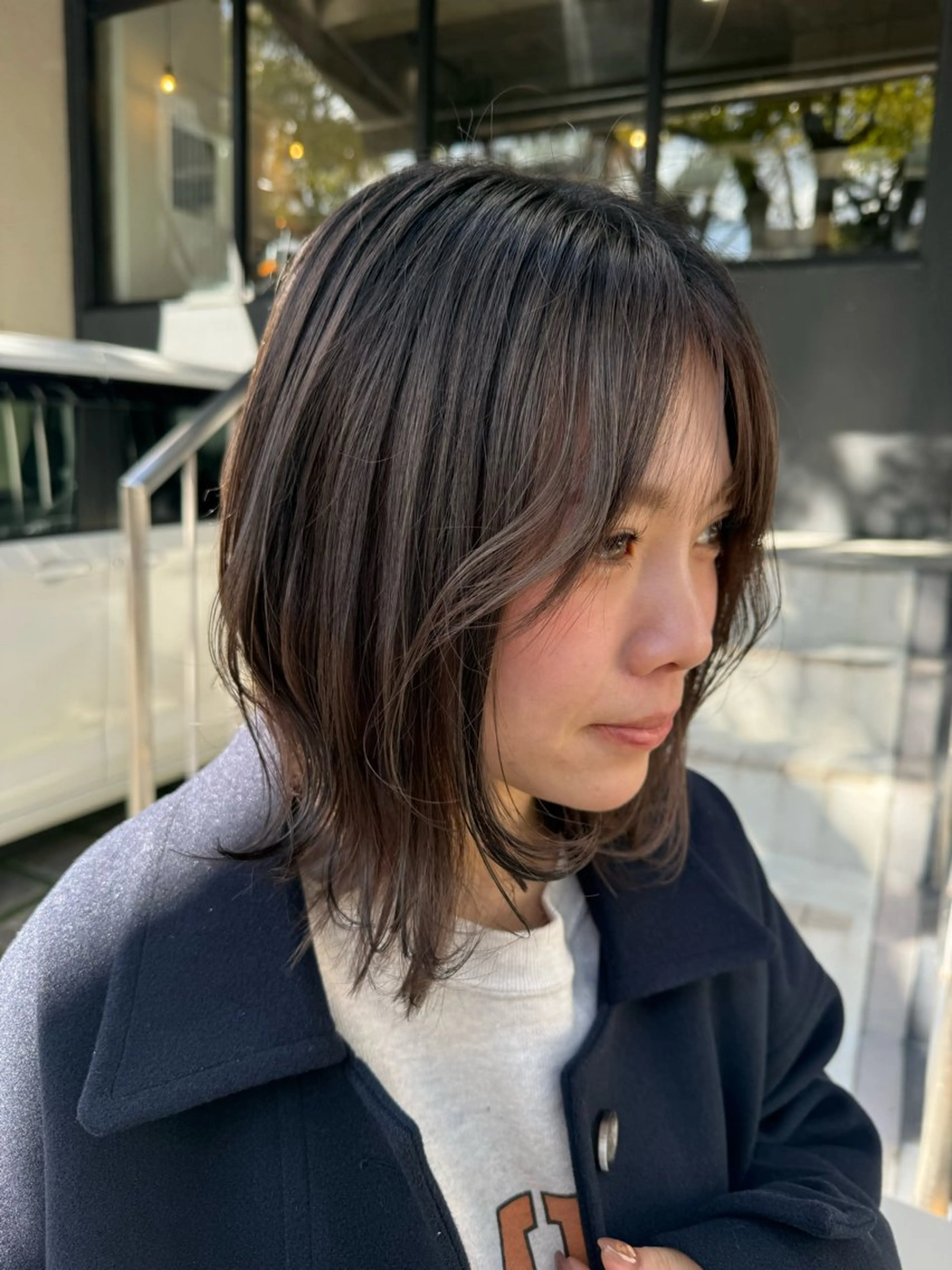 ミディアム ヘアカラー 名田 凌佑のヘアスタイル