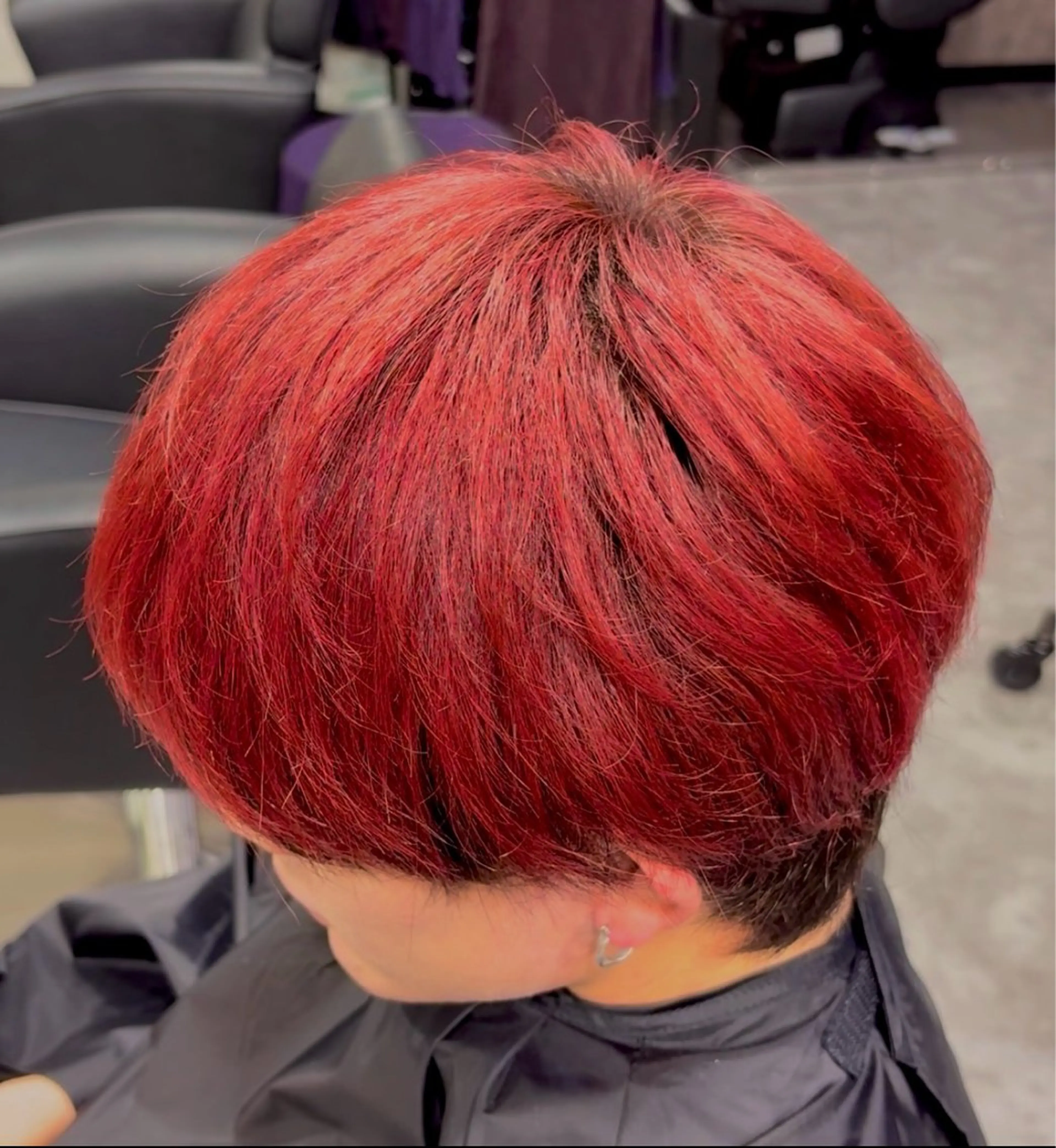 カラー メンズ センターパート フェザーパーマ メンズパーマ レッドカラー ヘアカラー Hair Salon LUCEY所属・メンズカット/パー マ/川越/成田最のヘアスタイル