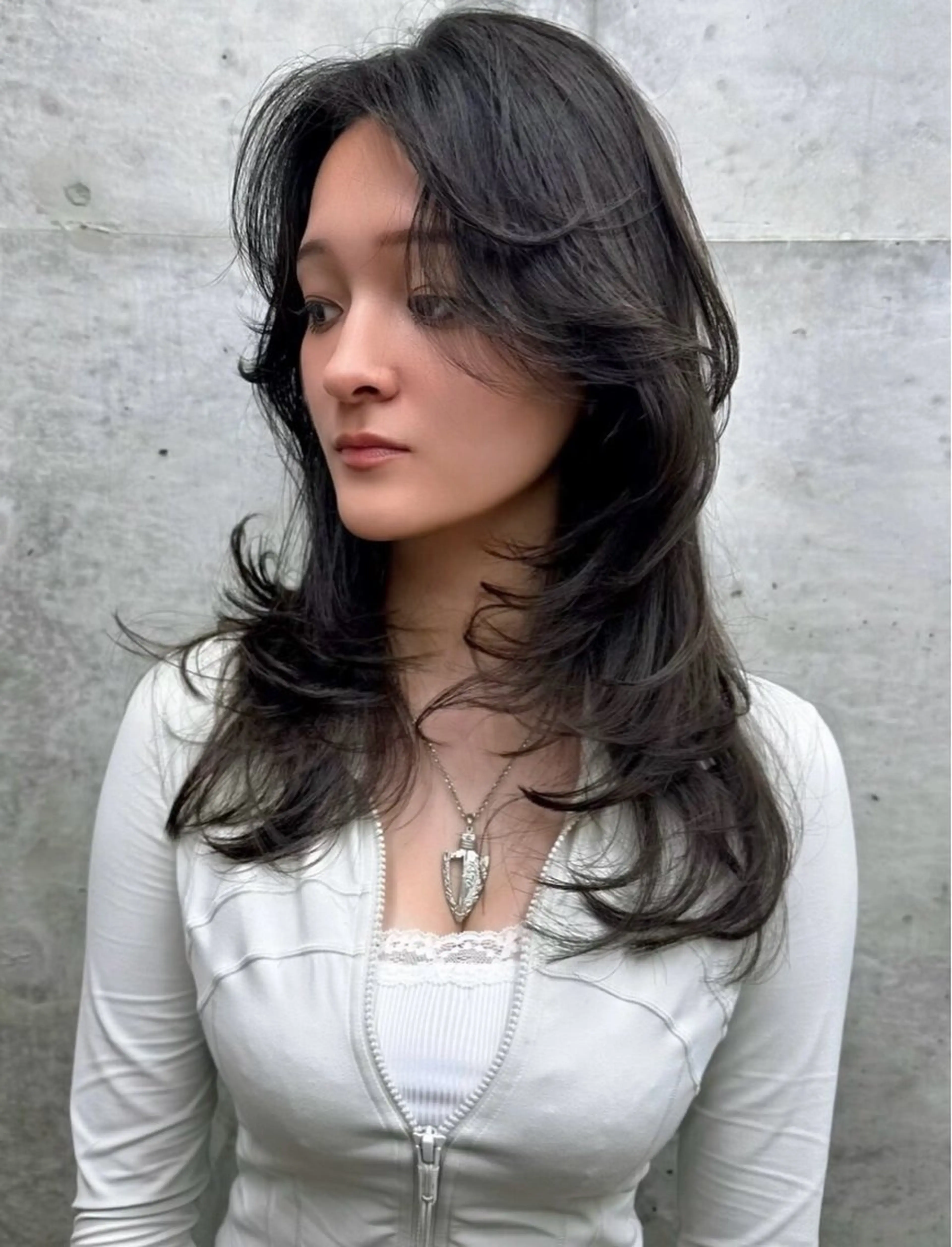 ロング レイヤーカット カット 海外ヘア/美髪矯正 海外レイヤー/ヒラキのヘアスタイル