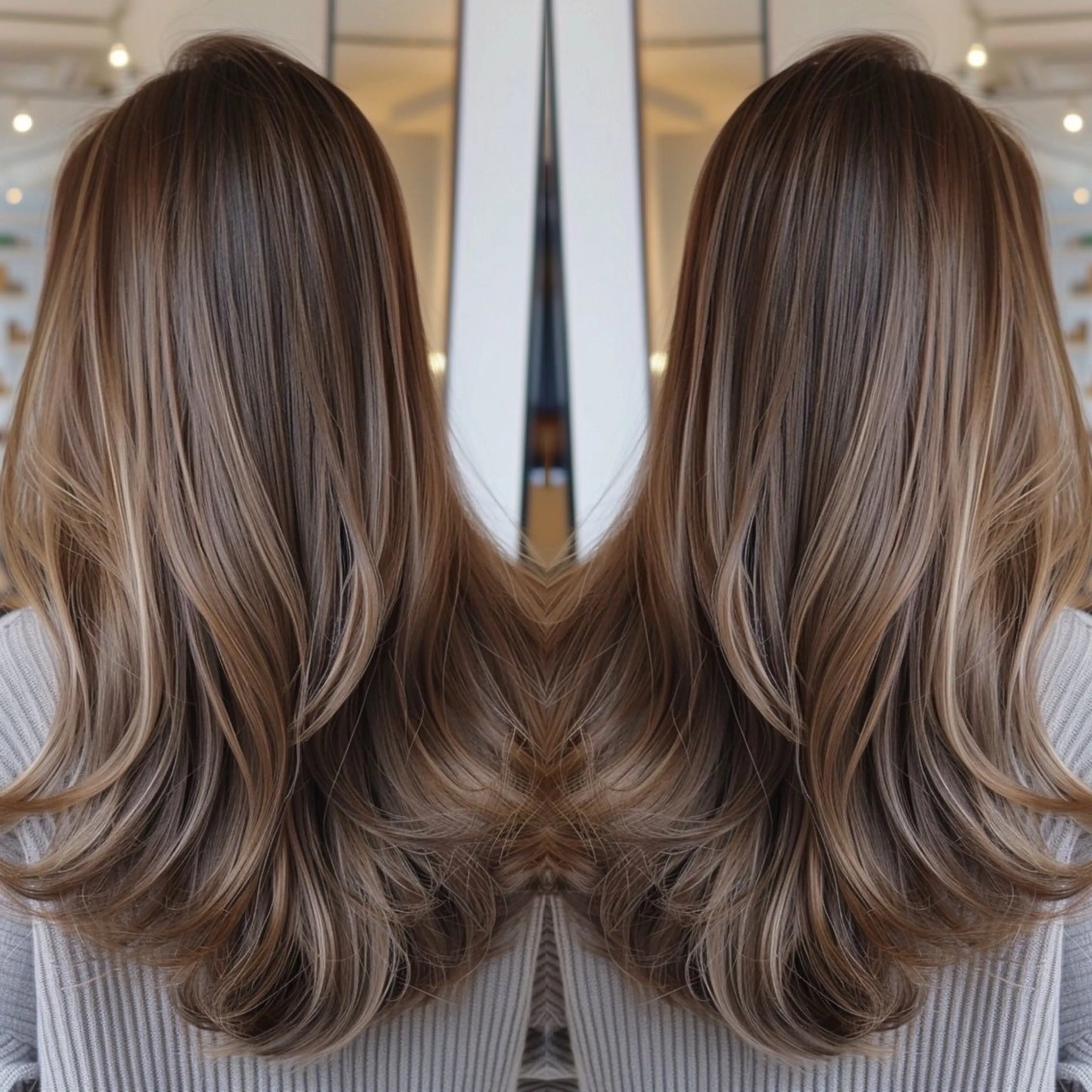 ロング カラー カット ヘアカラー トリートメント レイヤーカット 甲子園口　RINのヘアスタイル